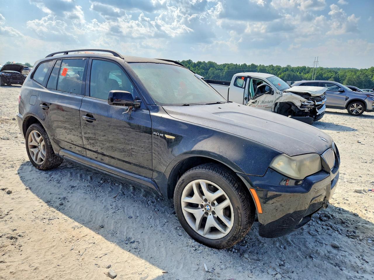 2007 Bmw X3 Черный vin: WBXPC934X7WF20891
