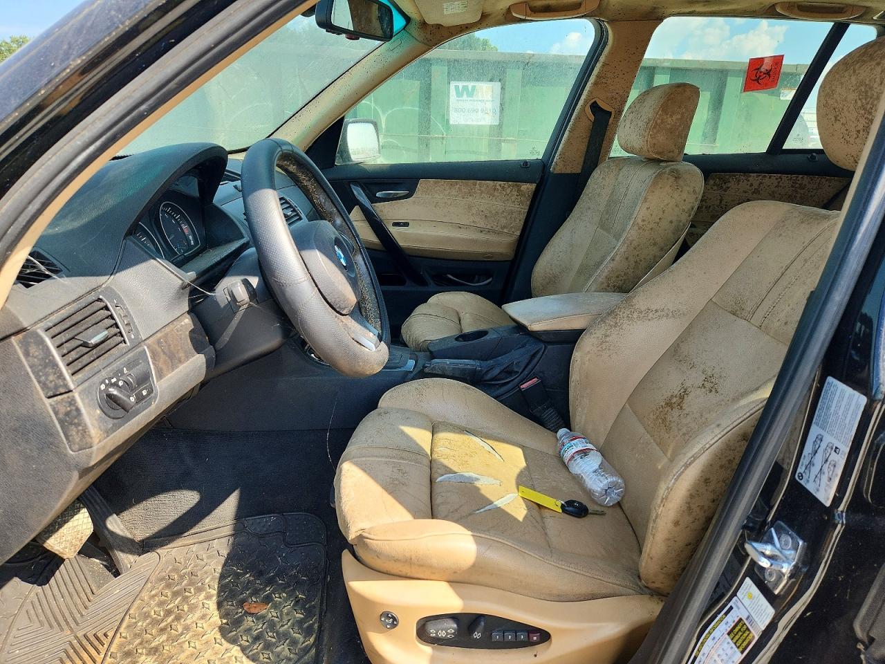 2007 Bmw X3 Черный vin: WBXPC934X7WF20891