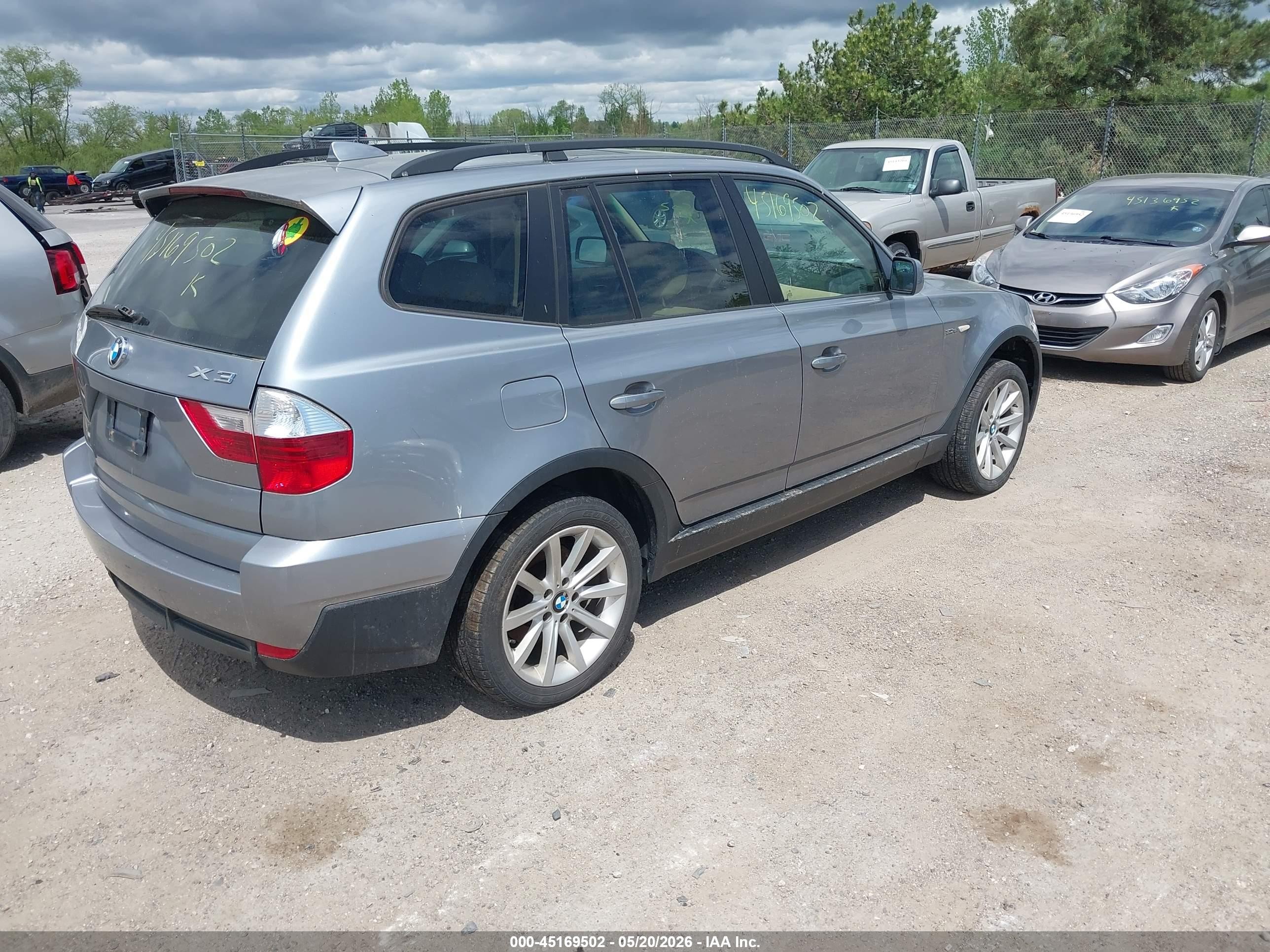 2007 Bmw X3 3.0si Tan vin: WBXPC934X7WF24438