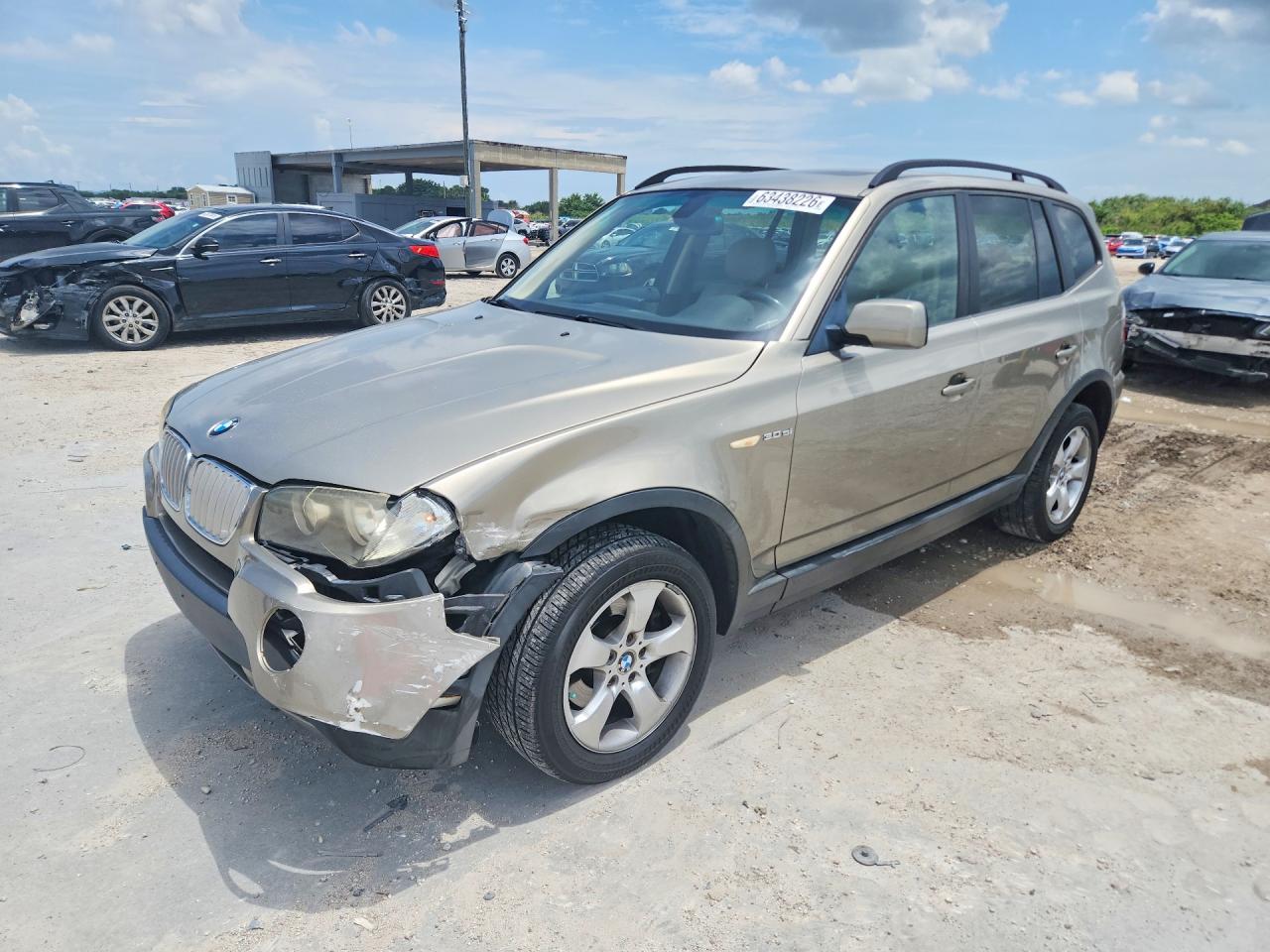 2007 Bmw X3 3.0si Бежевый vin: WBXPC934X7WF27193