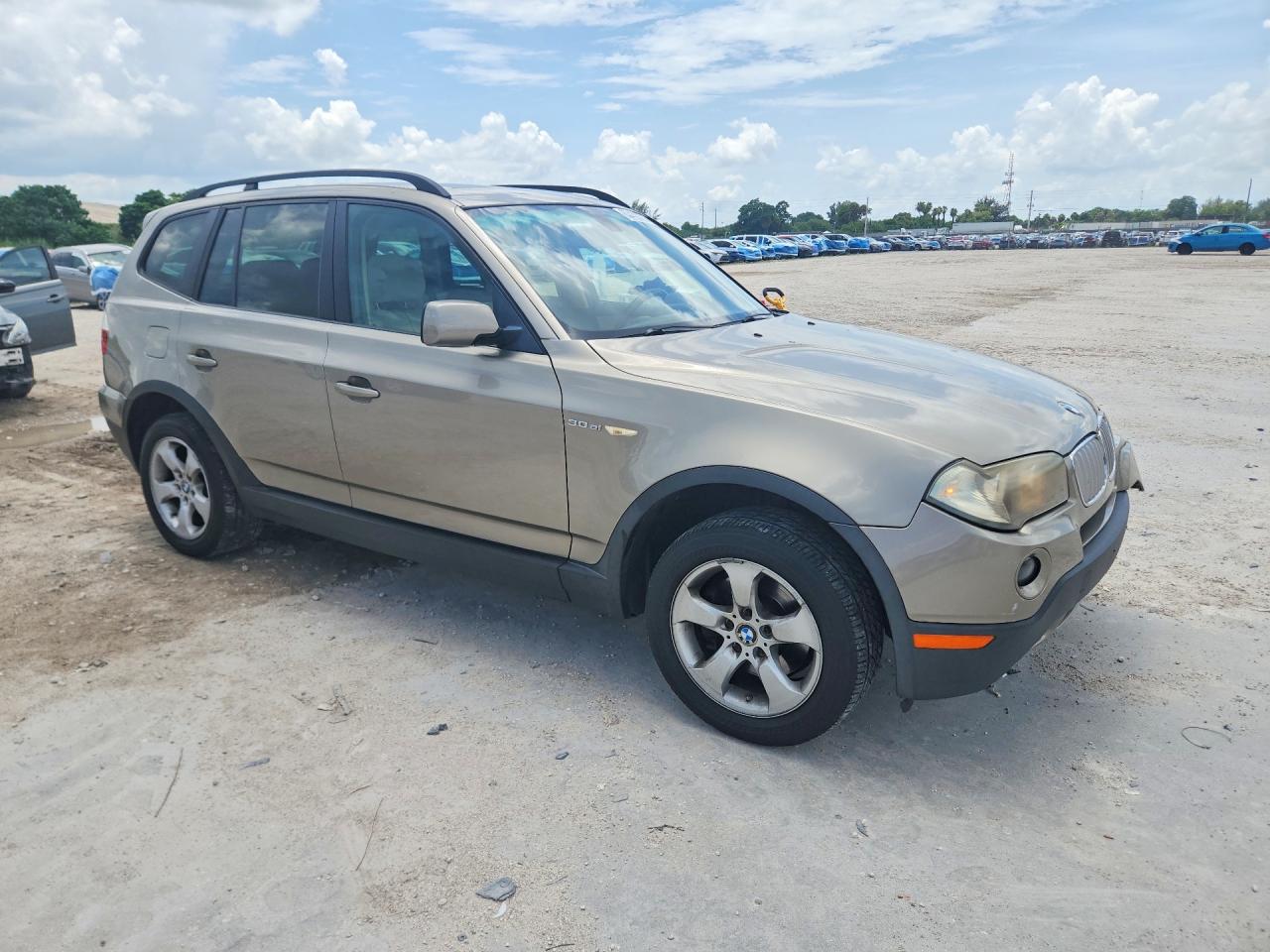 2007 Bmw X3 3.0si Бежевый vin: WBXPC934X7WF27193