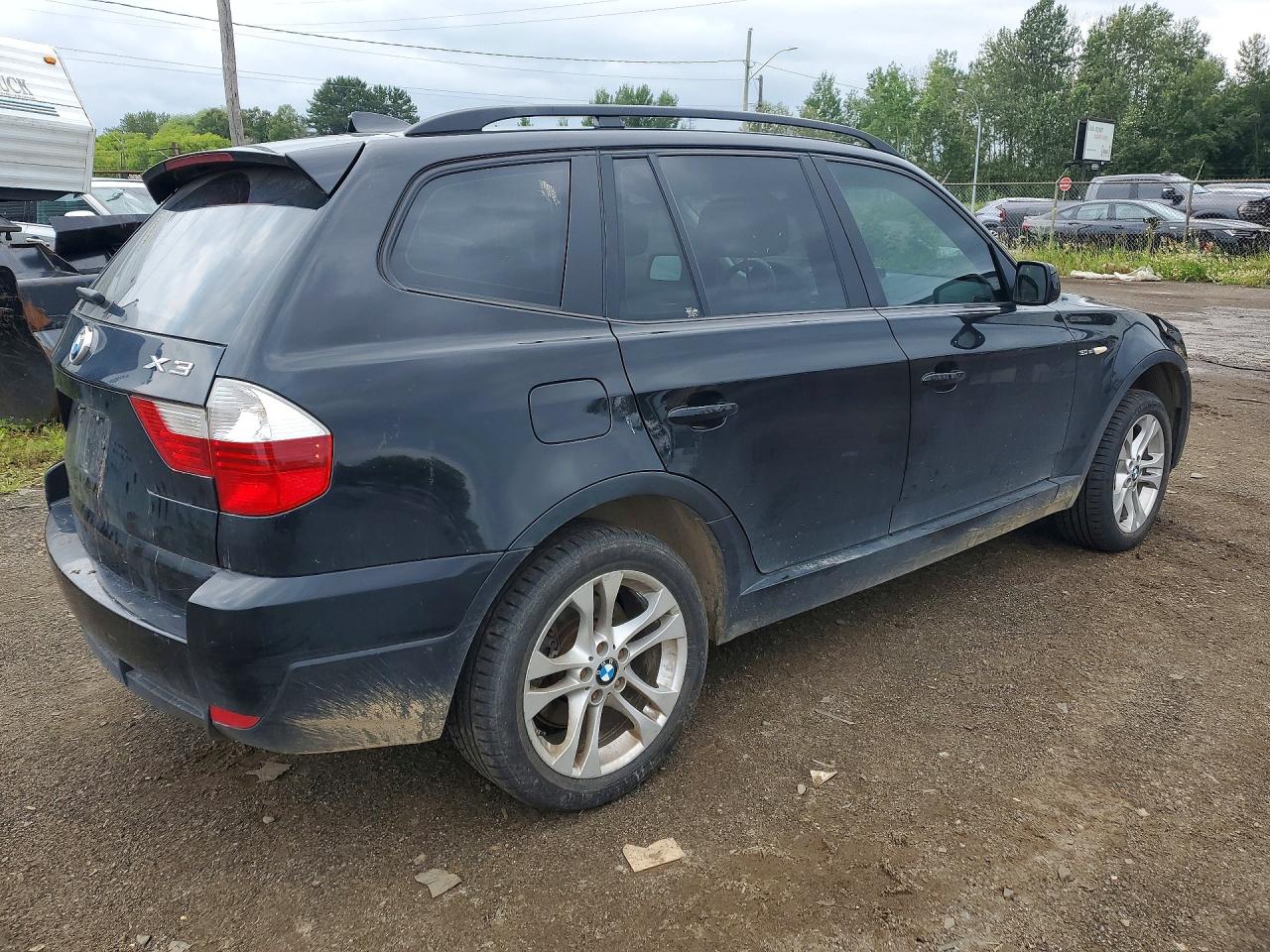 2008 Bmw X3 3.0si Black vin: WBXPC934X8WJ03219