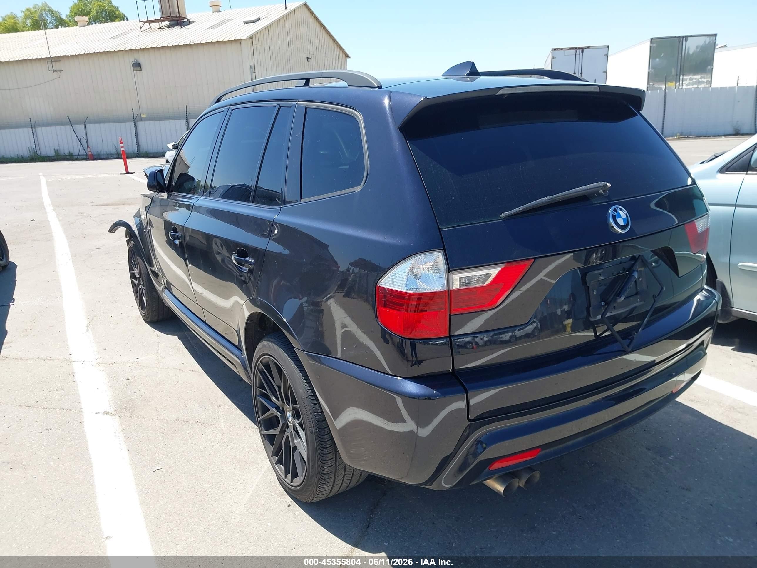 2008 Bmw X3 3.0si Серый vin: WBXPC934X8WJ04810