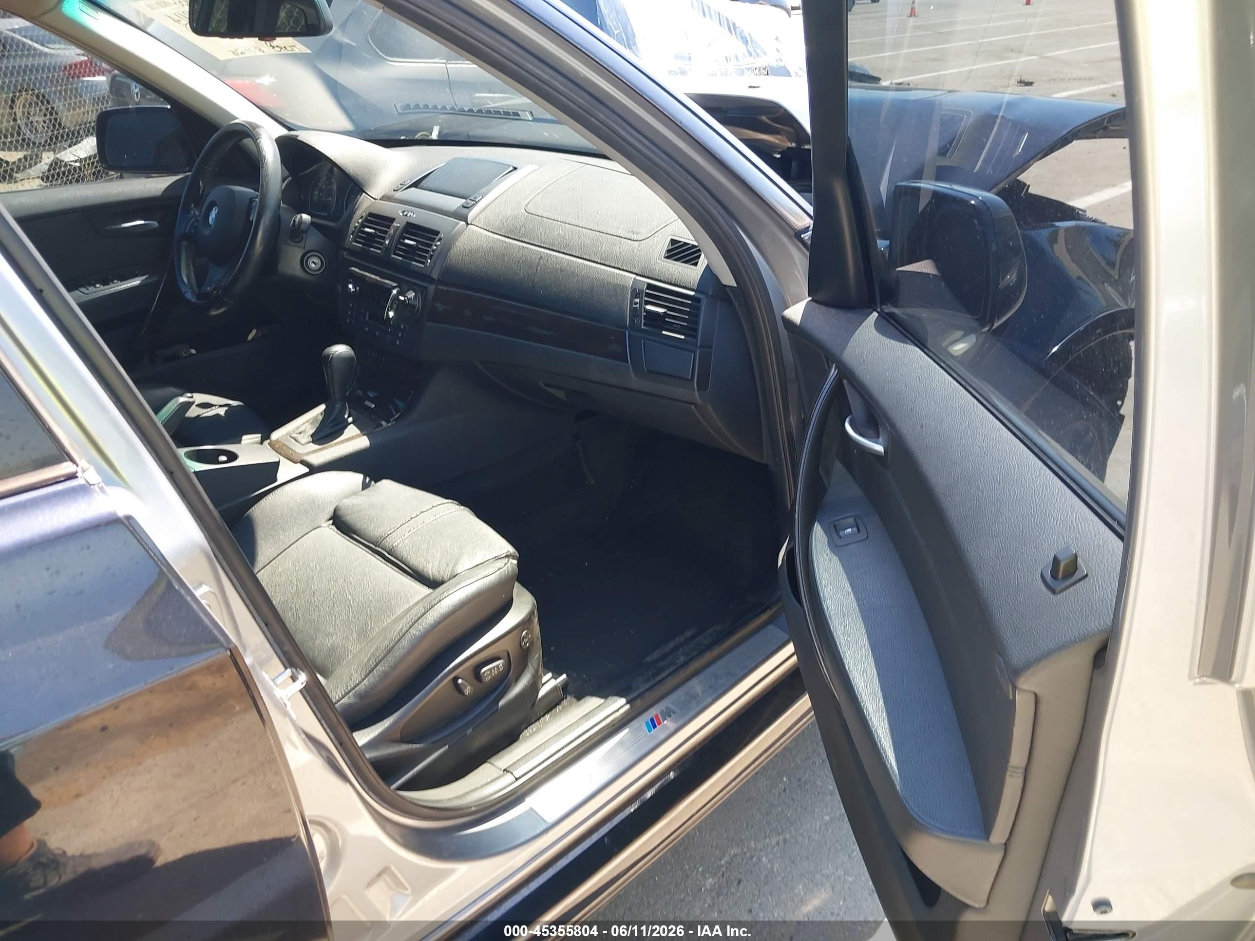 2008 Bmw X3 3.0si Серый vin: WBXPC934X8WJ04810