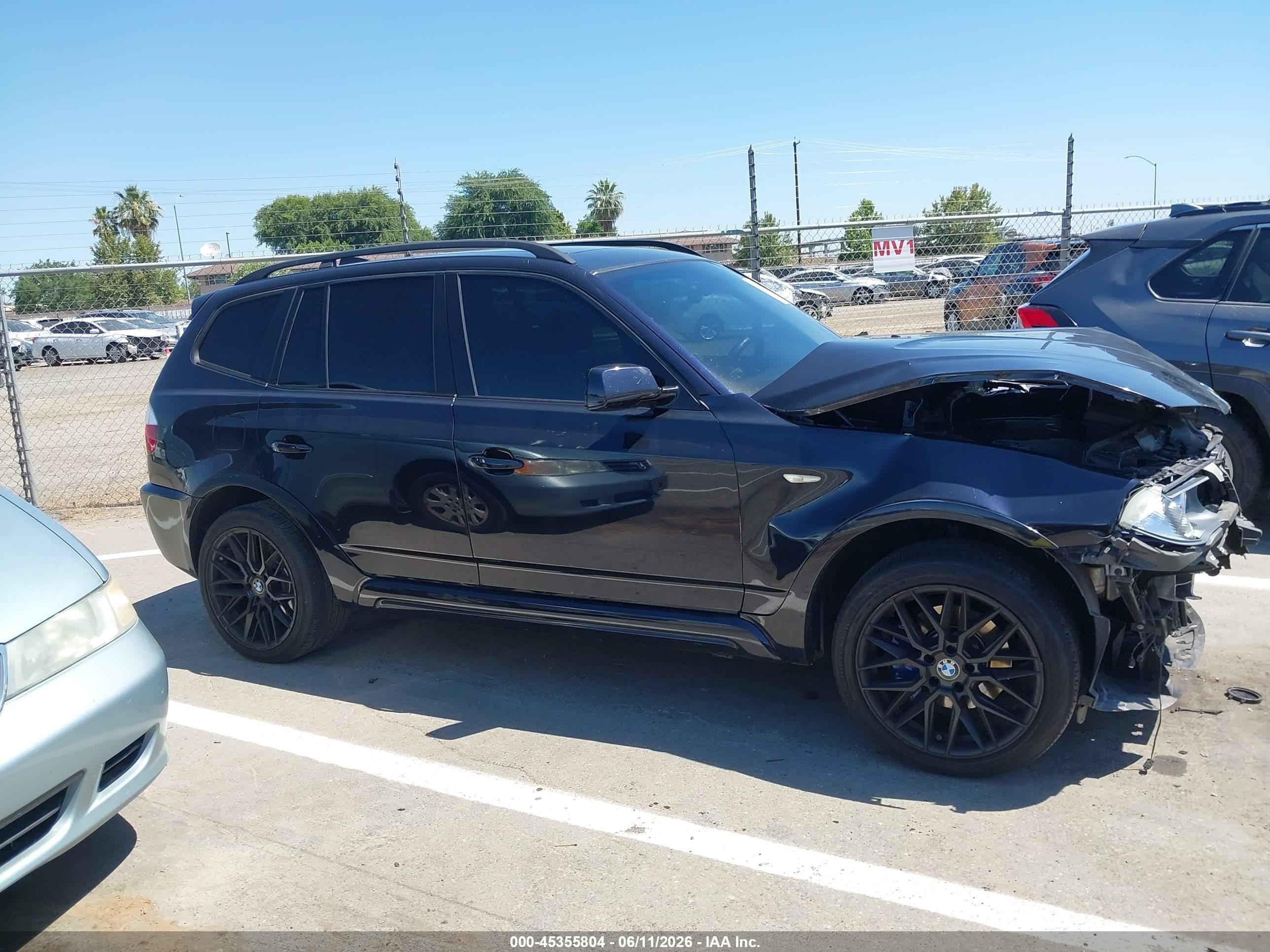 2008 Bmw X3 3.0si Серый vin: WBXPC934X8WJ04810