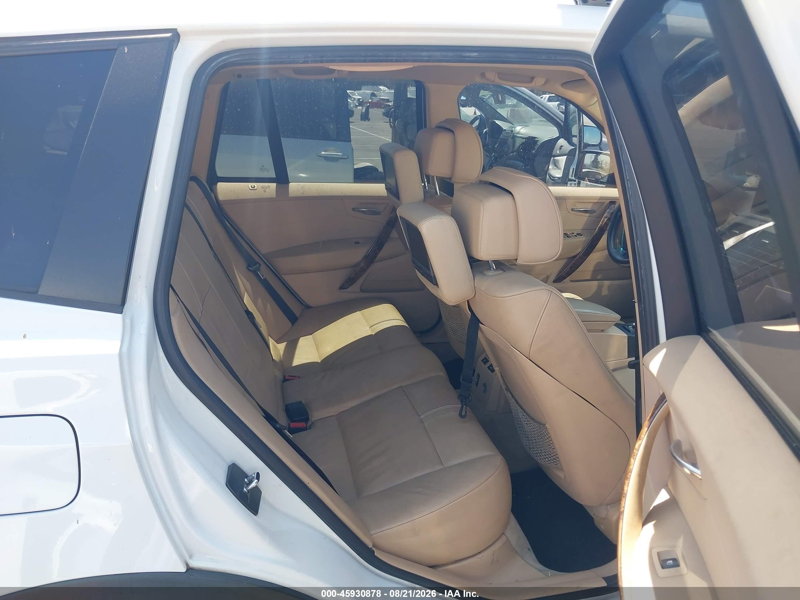 2008 Bmw X3 3.0si White vin: WBXPC934X8WJ10574