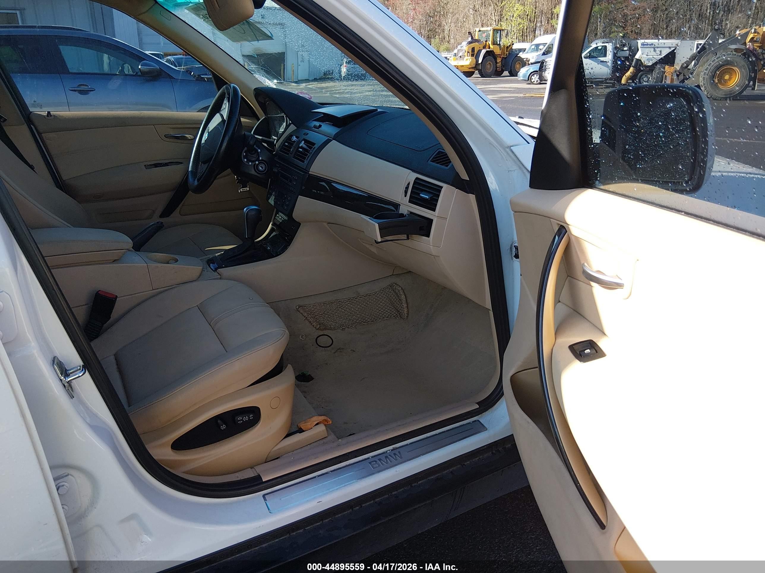 2008 Bmw X3 3.0si White vin: WBXPC934X8WJ14673
