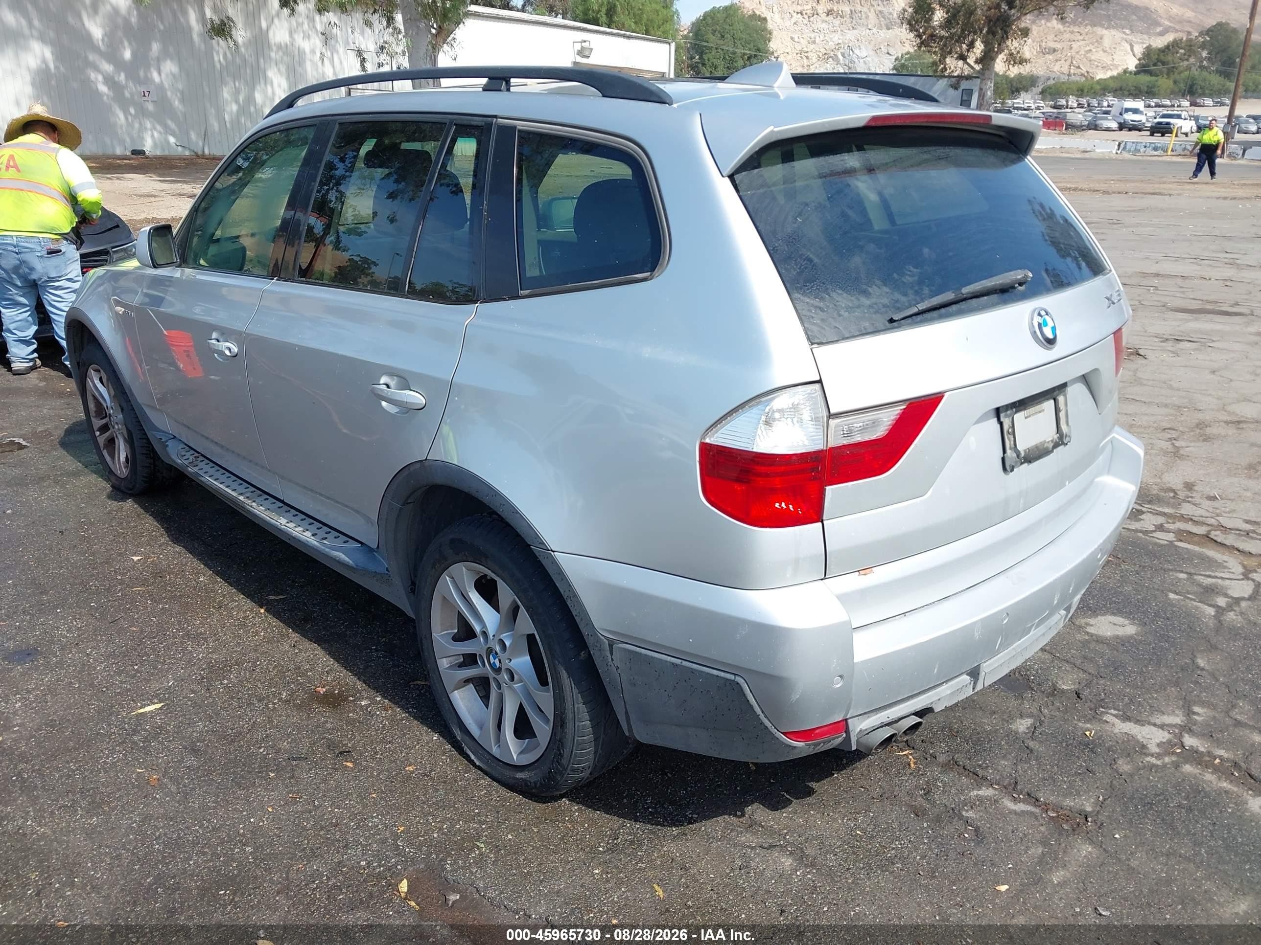 2008 Bmw X3 3.0si Silver vin: WBXPC934X8WJ19016