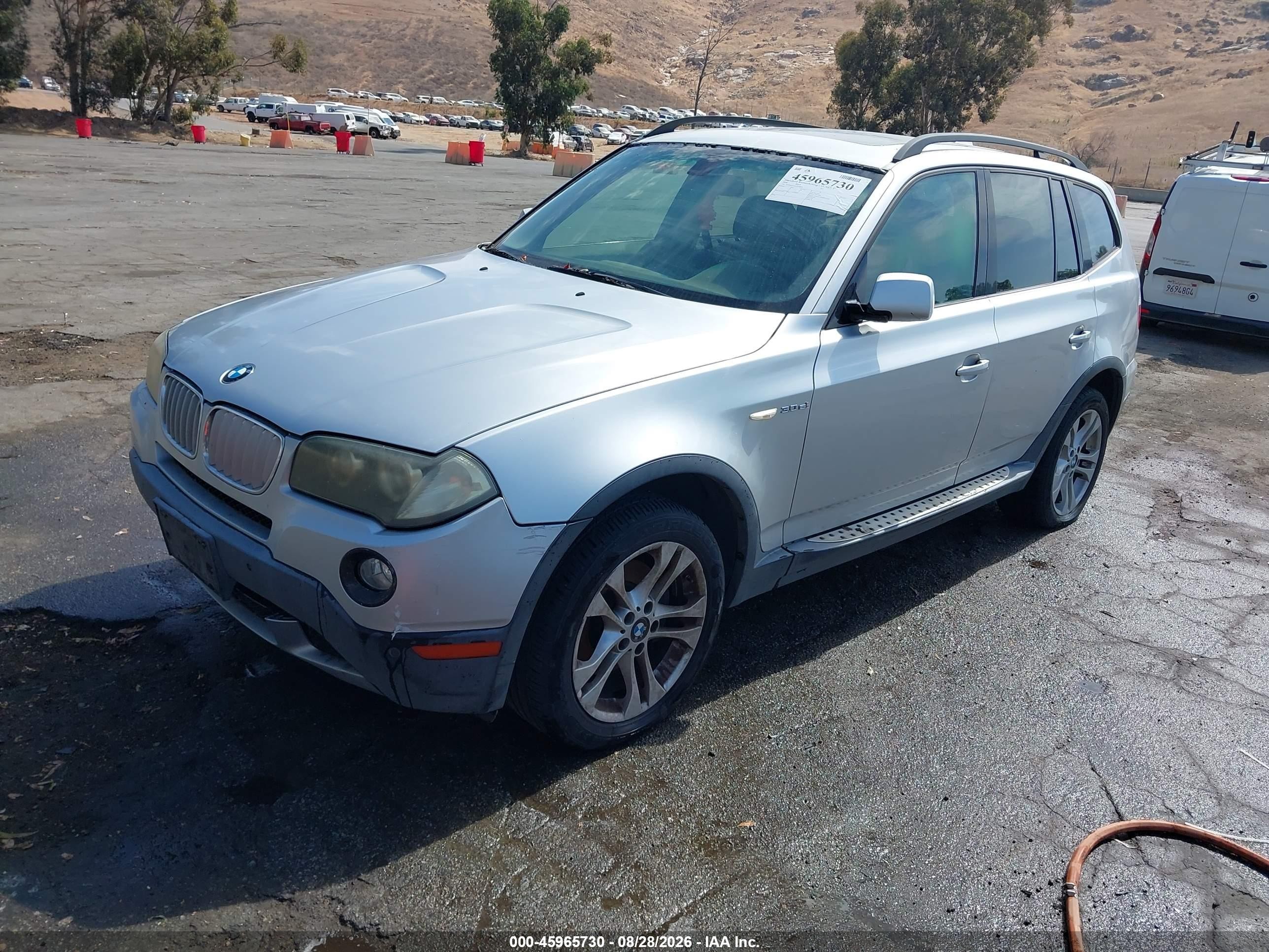 2008 Bmw X3 3.0si Silver vin: WBXPC934X8WJ19016