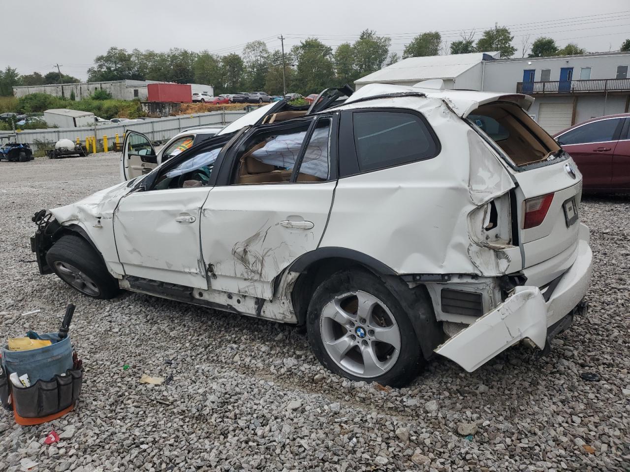 2008 Bmw X3 3.0si White vin: WBXPC934X8WJ23759