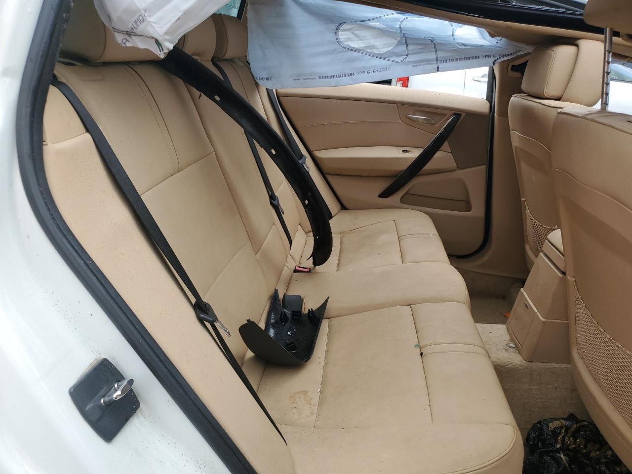 2008 Bmw X3 3.0si White vin: WBXPC934X8WJ23759