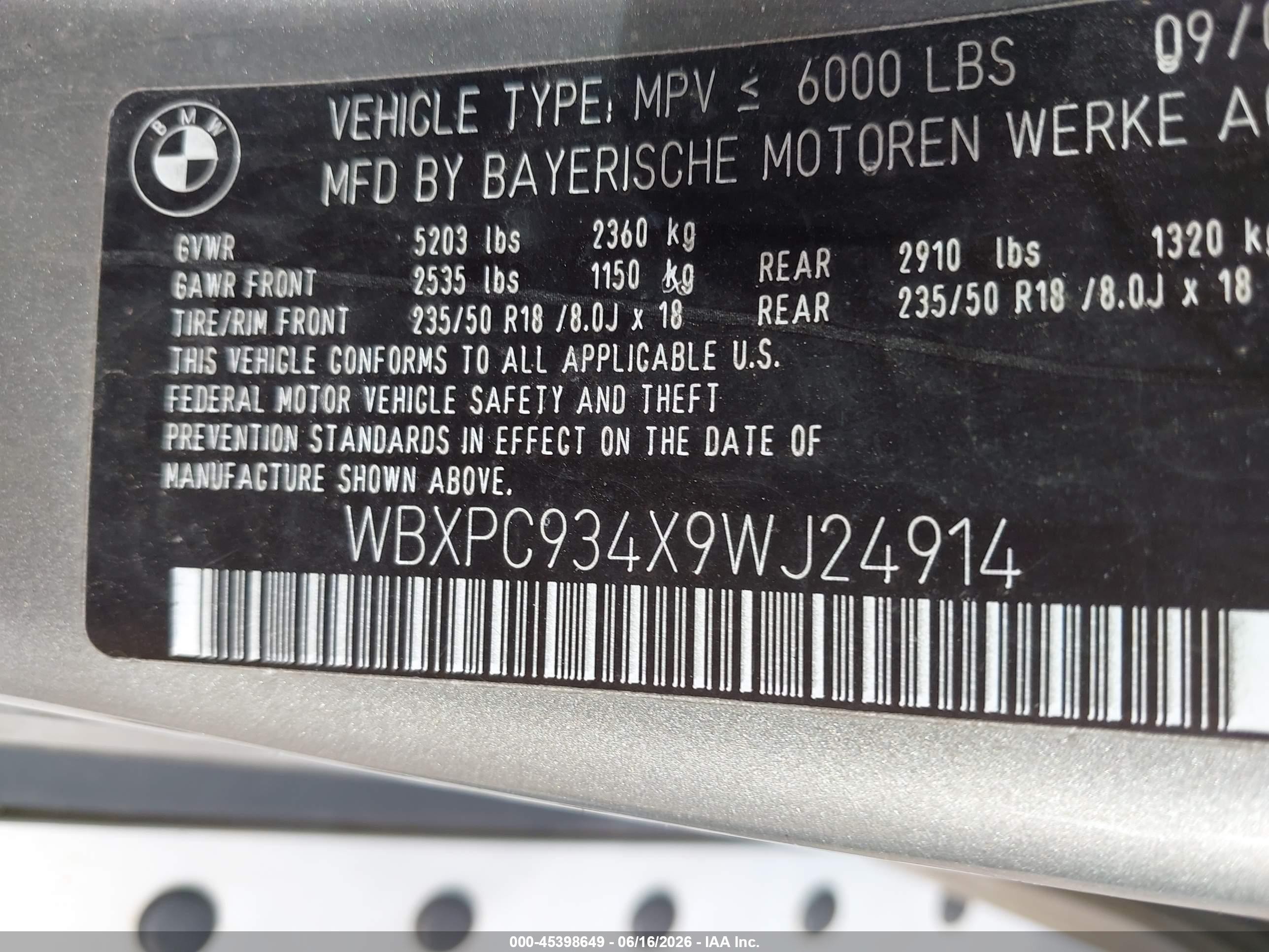 2009 Bmw X3 Xdrive30i Gray vin: WBXPC934X9WJ24914
