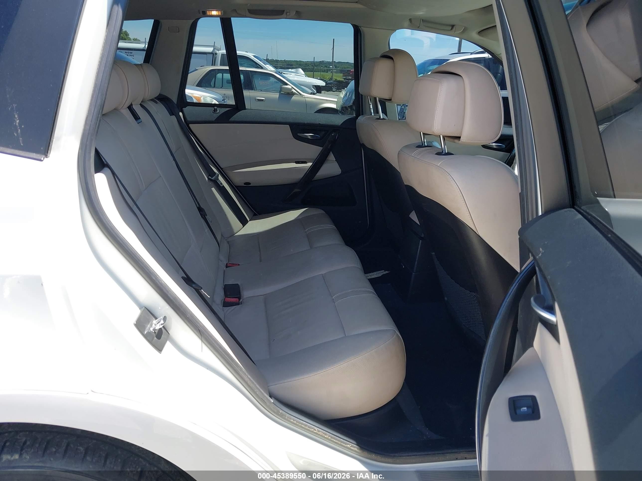 2009 Bmw X3 Xdrive30i White vin: WBXPC934X9WJ27179