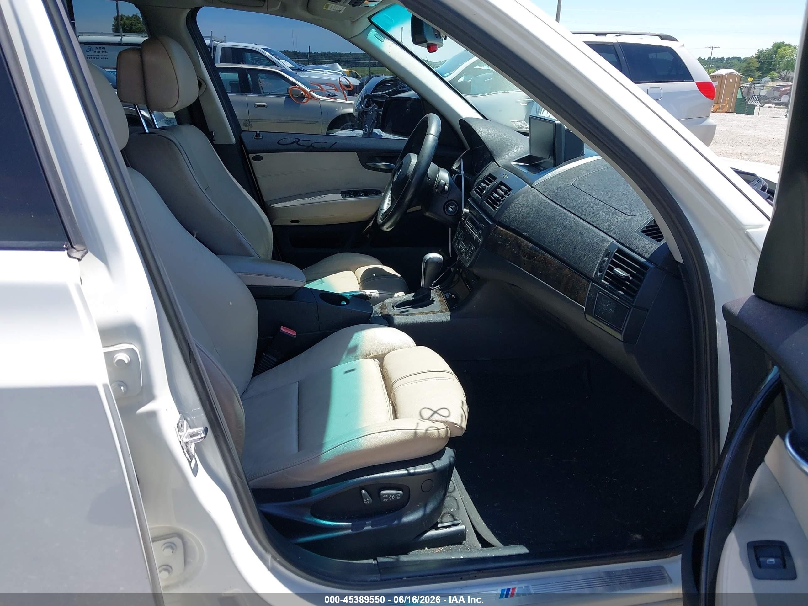 2009 Bmw X3 Xdrive30i White vin: WBXPC934X9WJ27179