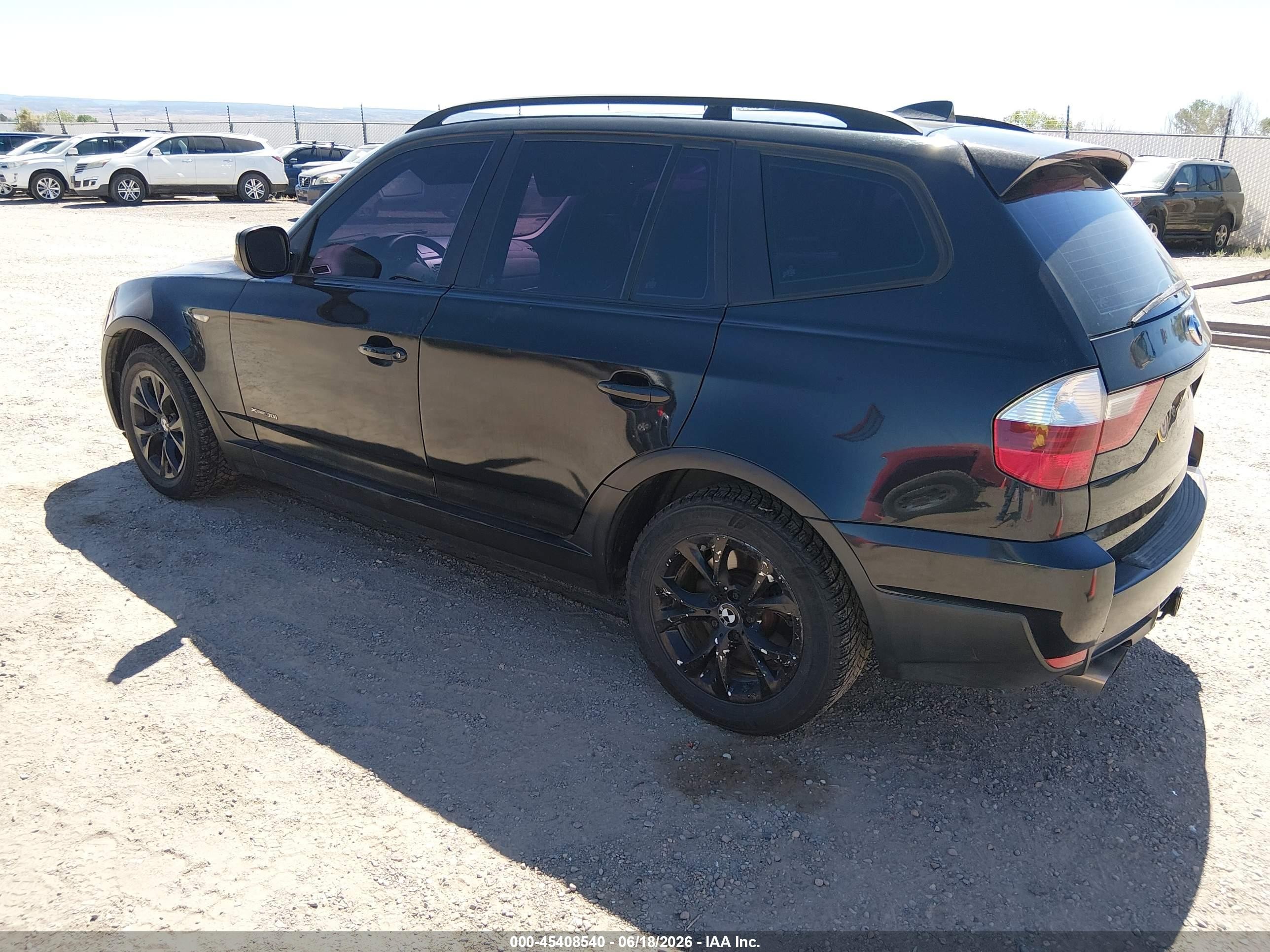 2010 Bmw X3 Xdrive30i Черный vin: WBXPC9C40AWJ31620