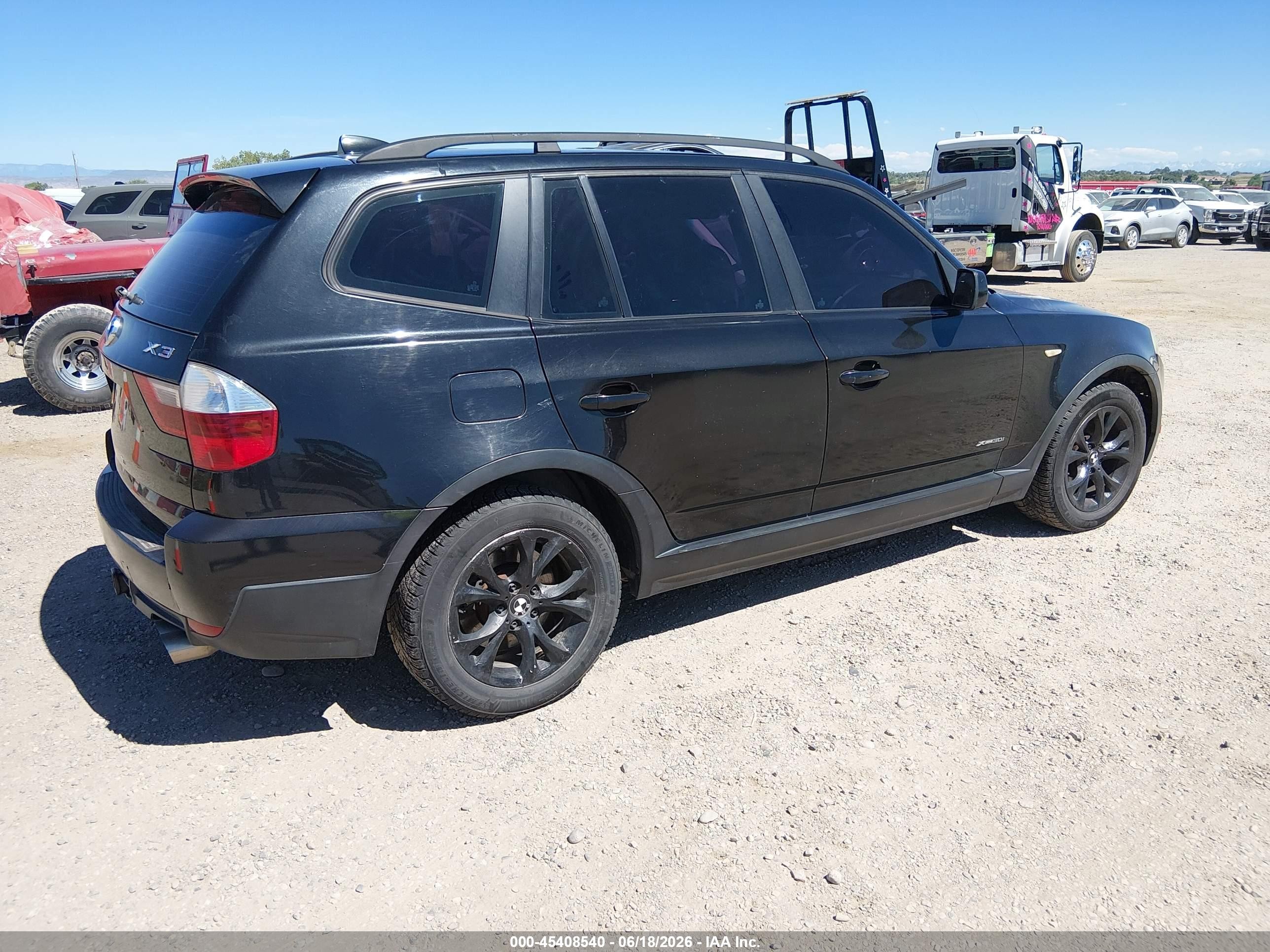 2010 Bmw X3 Xdrive30i Черный vin: WBXPC9C40AWJ31620