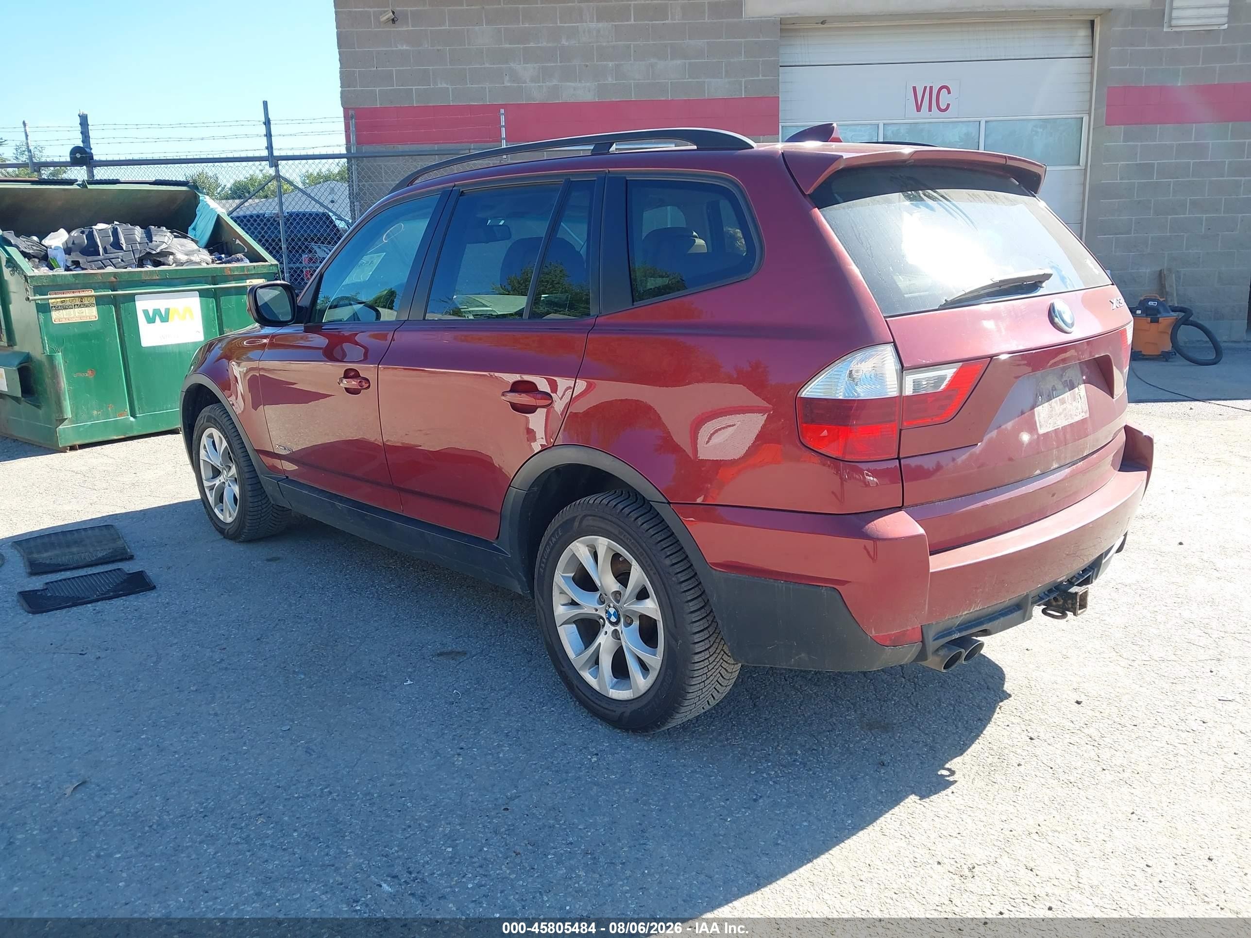 2010 Bmw X3 Xdrive30i Red vin: WBXPC9C40AWJ38308