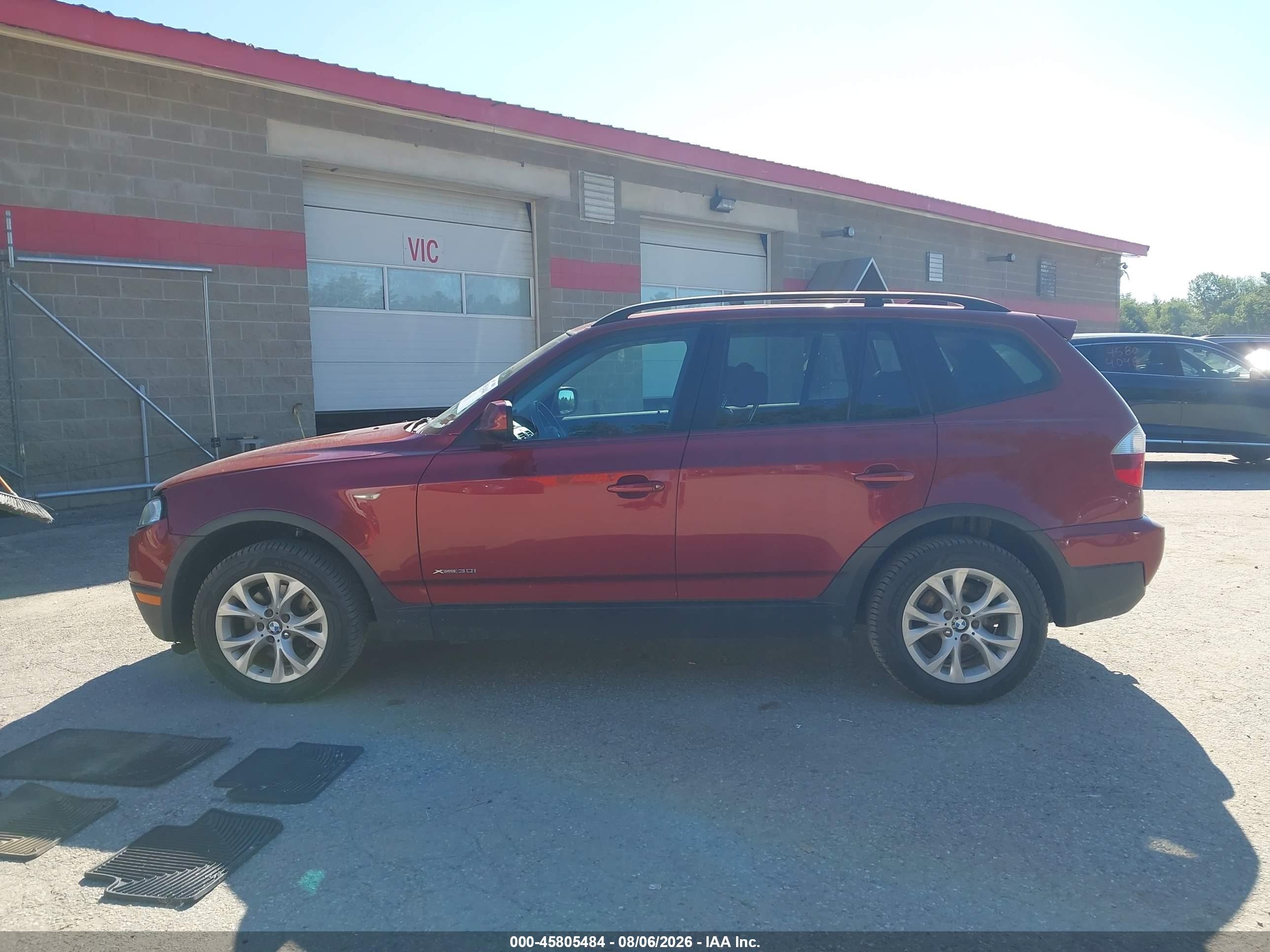2010 Bmw X3 Xdrive30i Red vin: WBXPC9C40AWJ38308