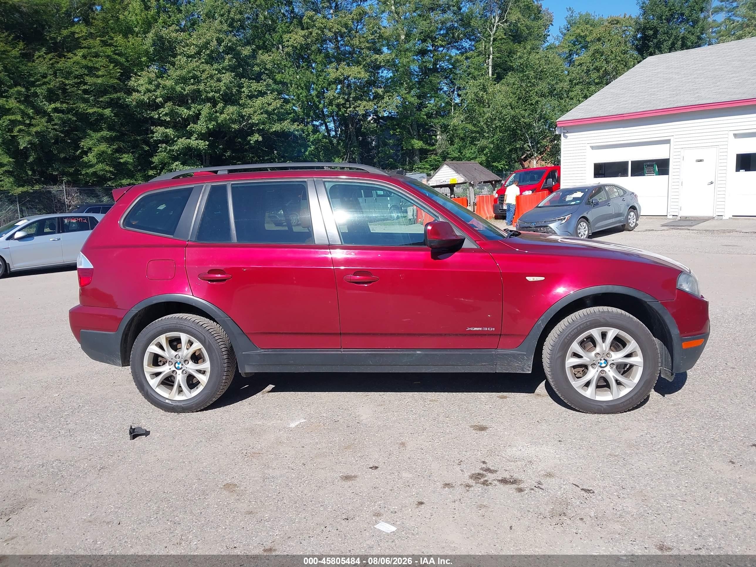 2010 Bmw X3 Xdrive30i Red vin: WBXPC9C40AWJ38308