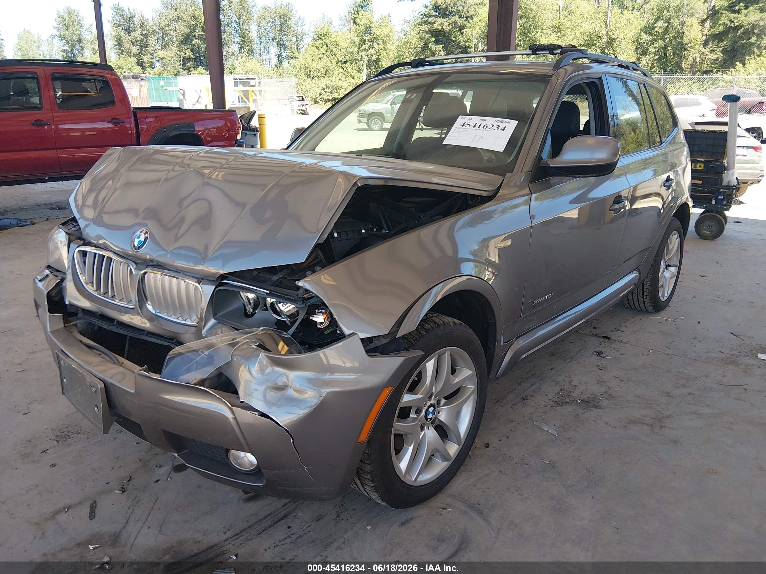 2010 Bmw X3 Xdrive30i Серый vin: WBXPC9C41AWJ33781