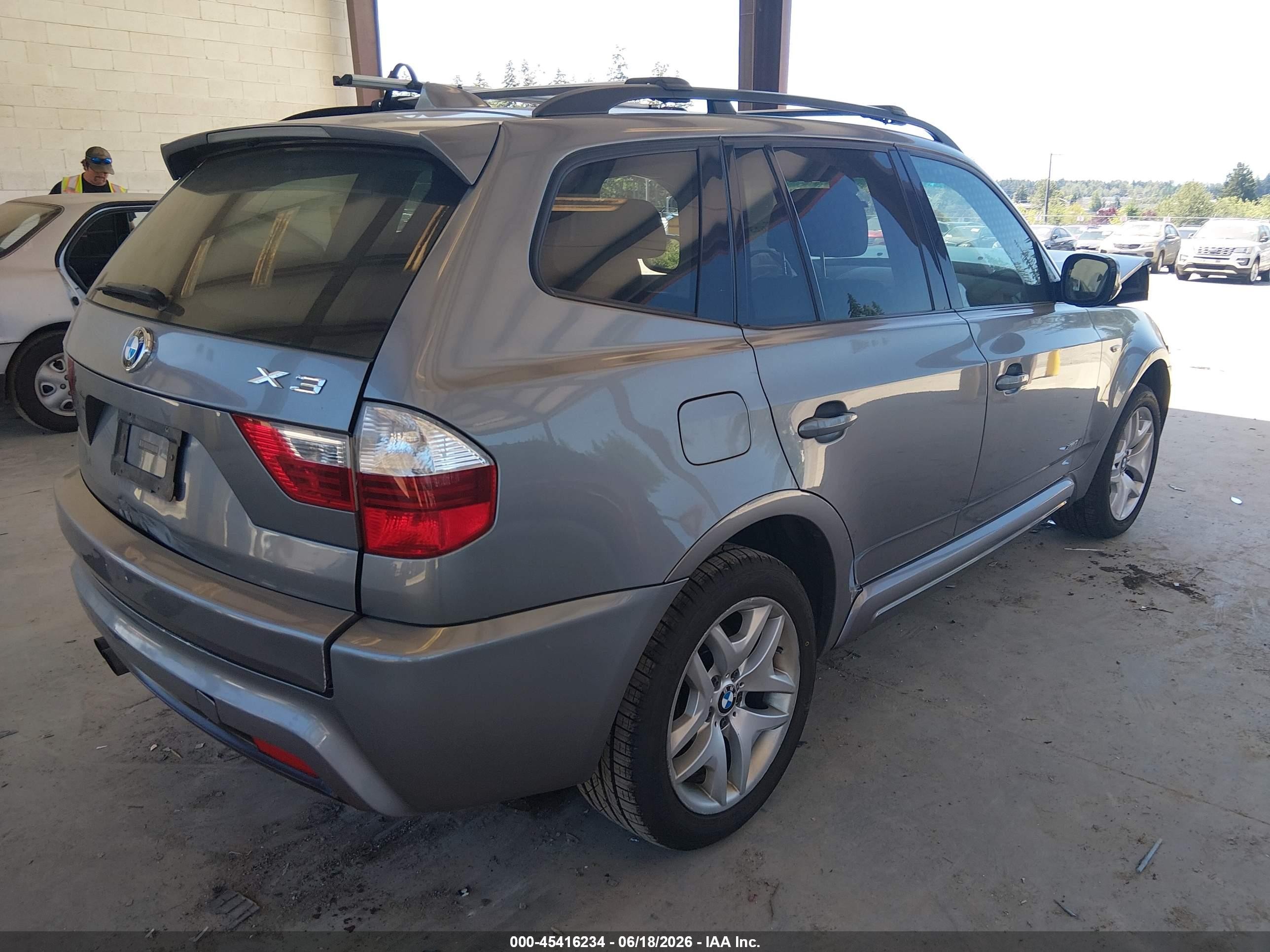 2010 Bmw X3 Xdrive30i Серый vin: WBXPC9C41AWJ33781