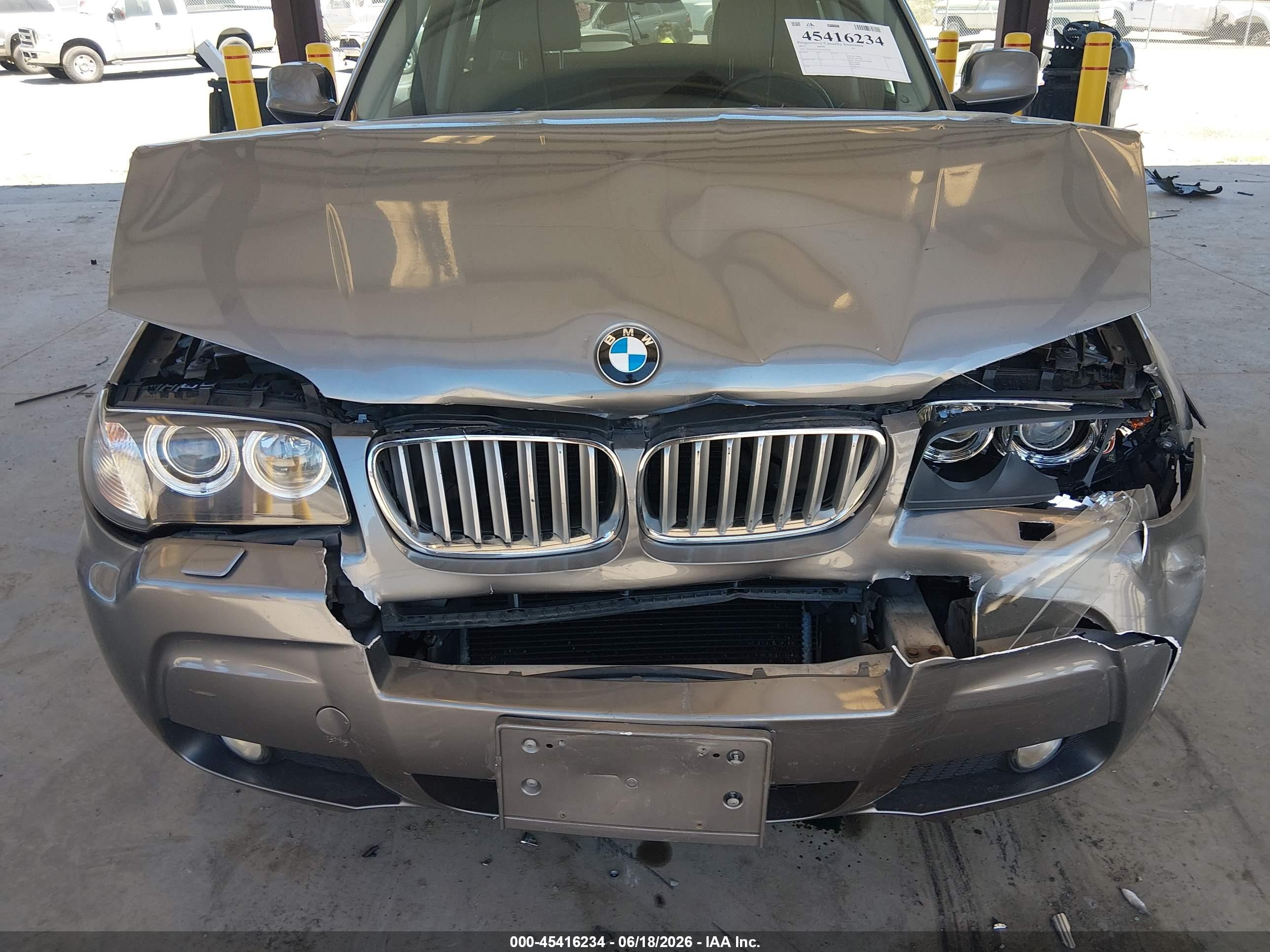 2010 Bmw X3 Xdrive30i Серый vin: WBXPC9C41AWJ33781