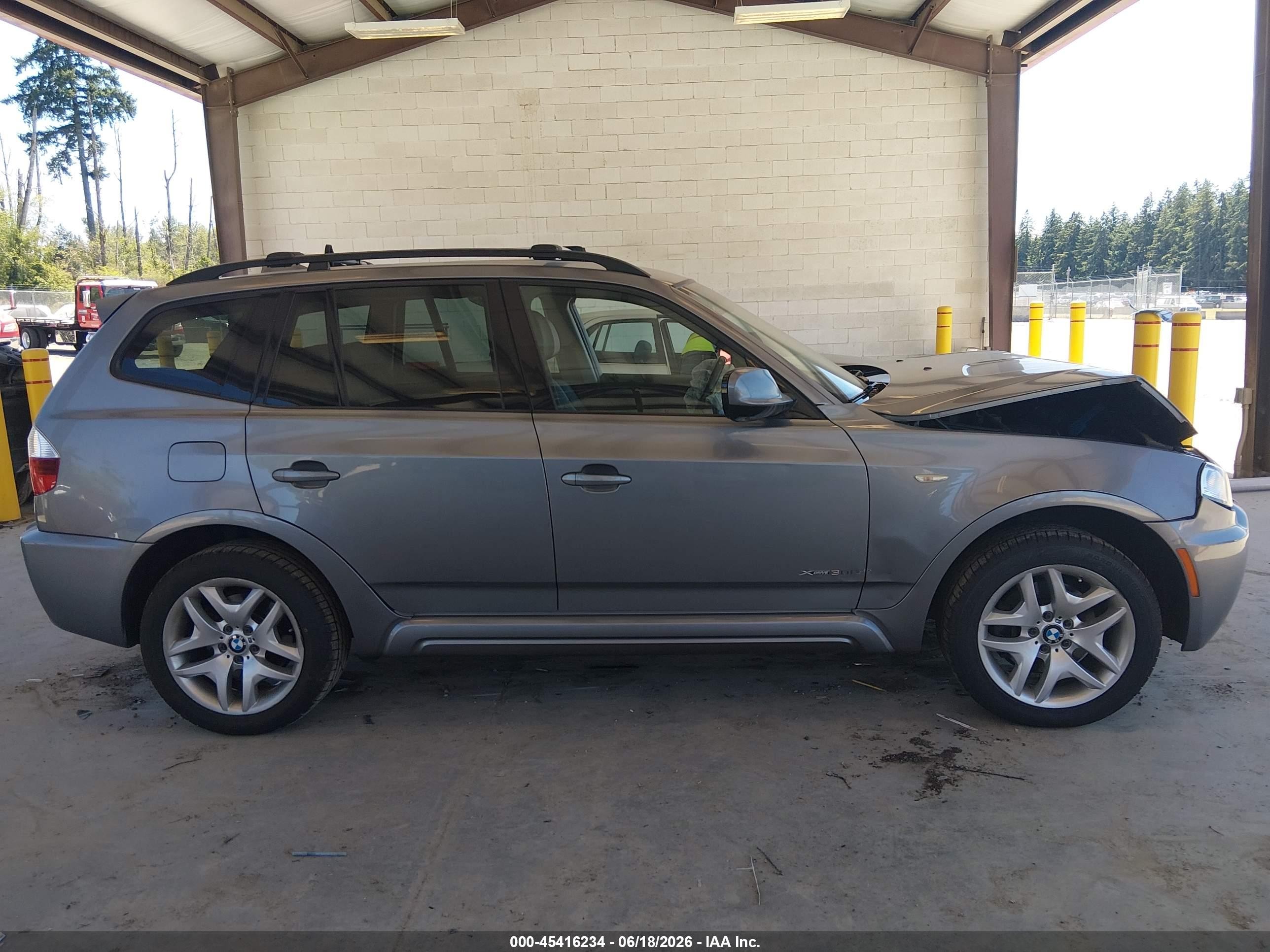 2010 Bmw X3 Xdrive30i Серый vin: WBXPC9C41AWJ33781