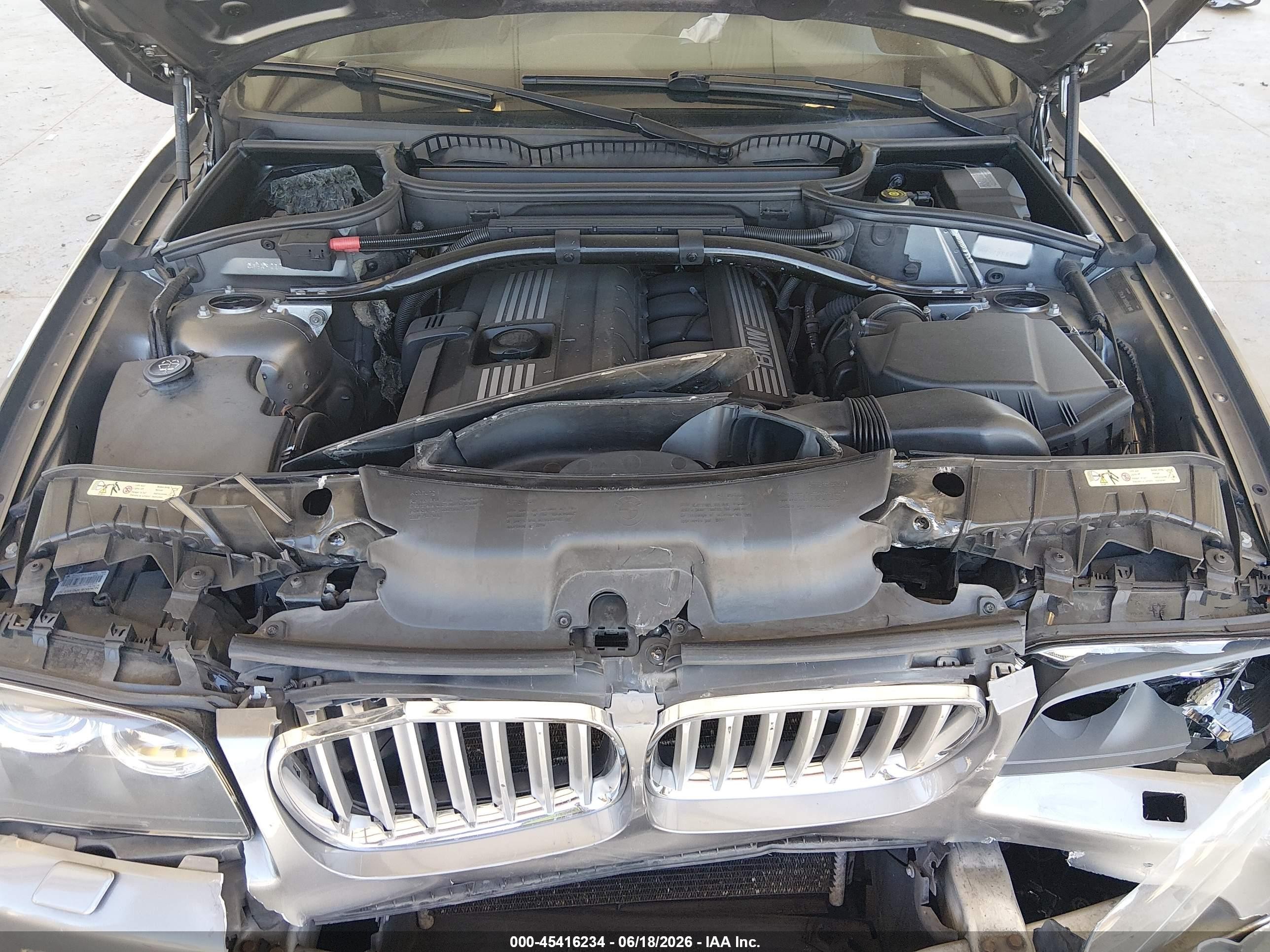 2010 Bmw X3 Xdrive30i Серый vin: WBXPC9C41AWJ33781