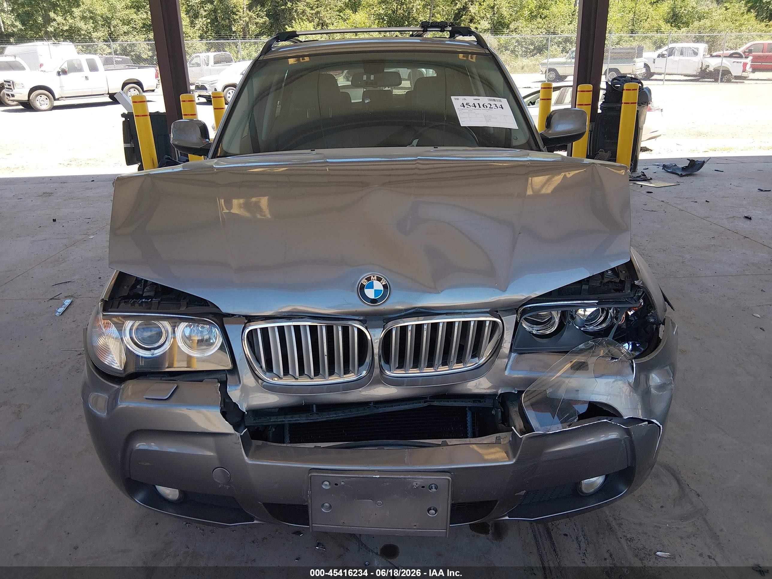 2010 Bmw X3 Xdrive30i Серый vin: WBXPC9C41AWJ33781