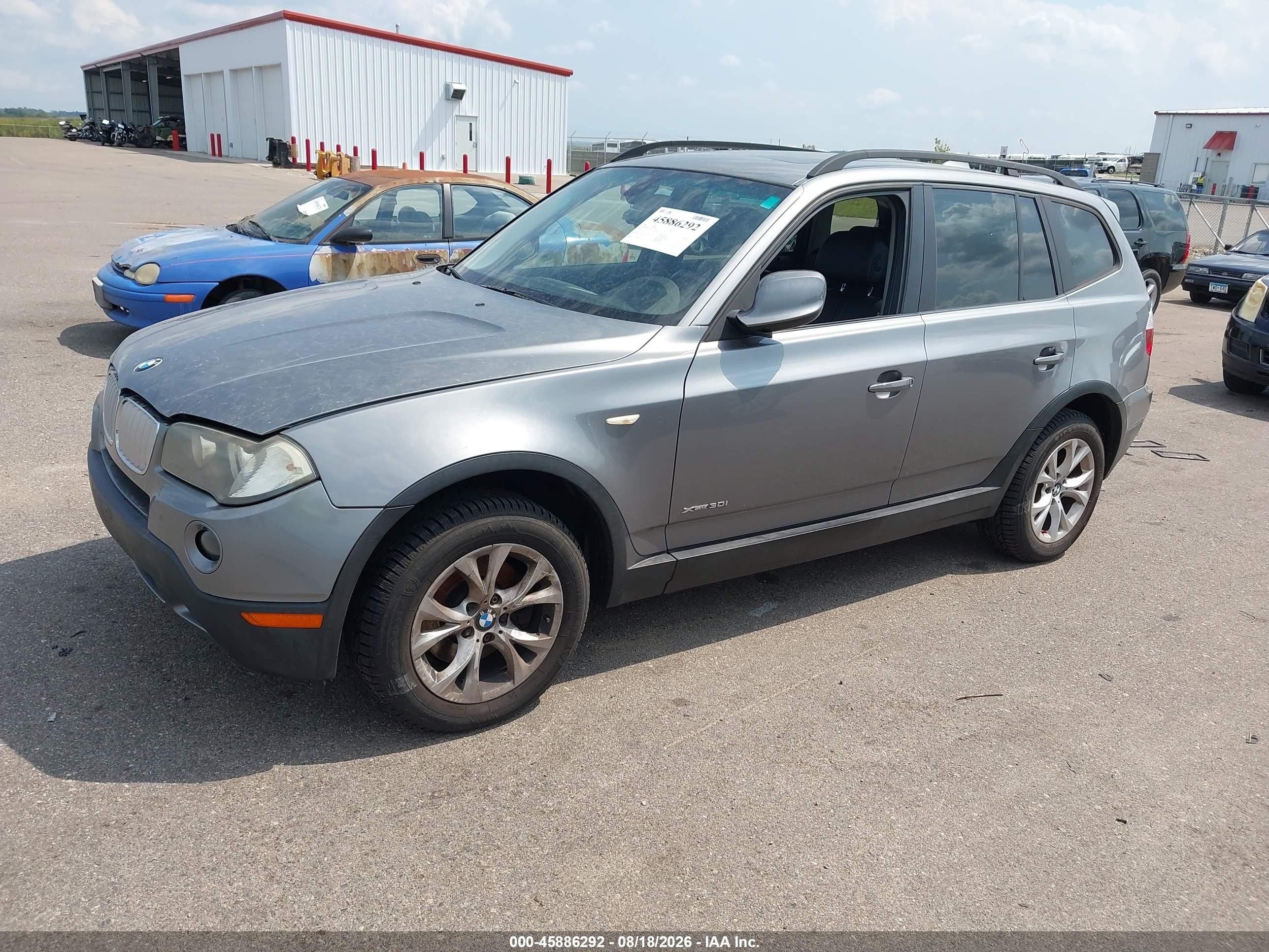 2010 Bmw X3 Xdrive30i Silver vin: WBXPC9C42AWJ34700
