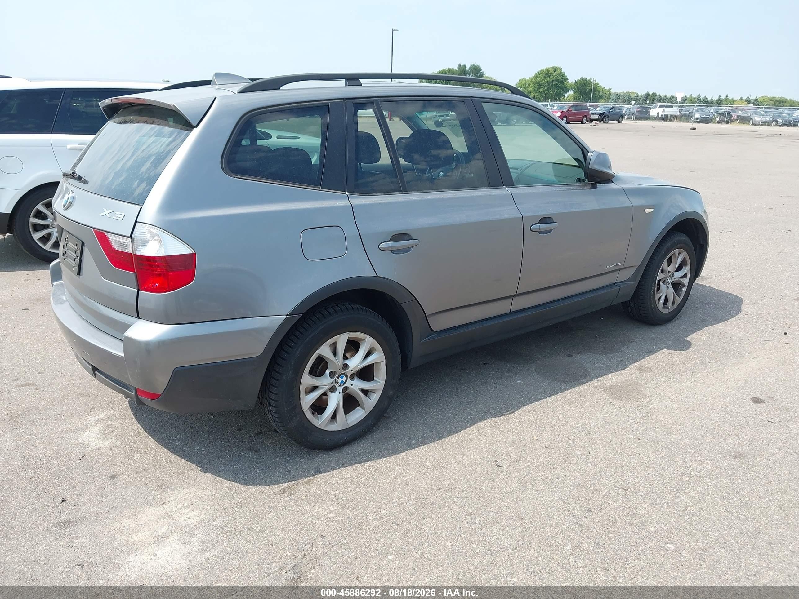 2010 Bmw X3 Xdrive30i Silver vin: WBXPC9C42AWJ34700