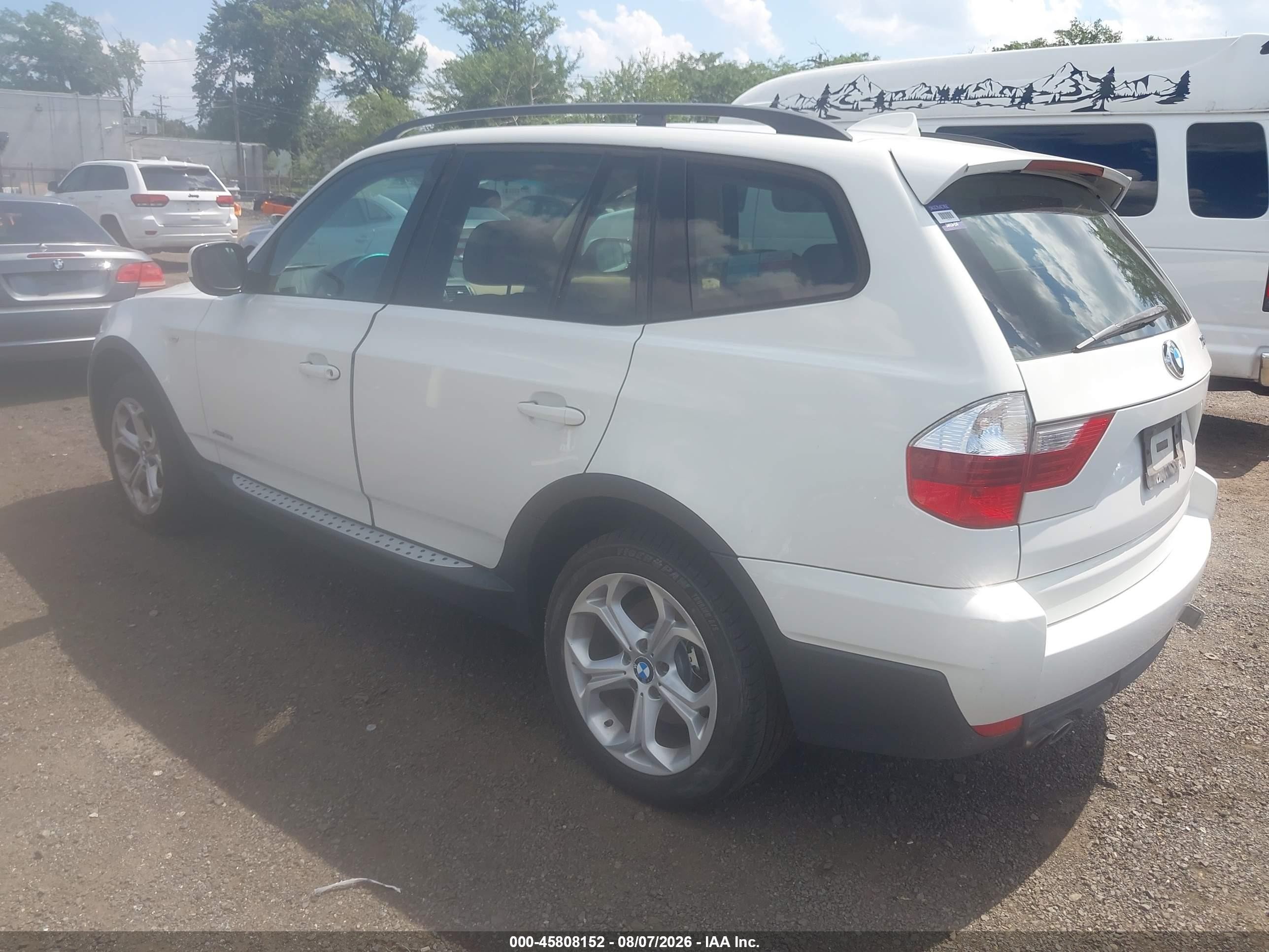 2010 Bmw X3 Xdrive30i White vin: WBXPC9C43AWJ32759