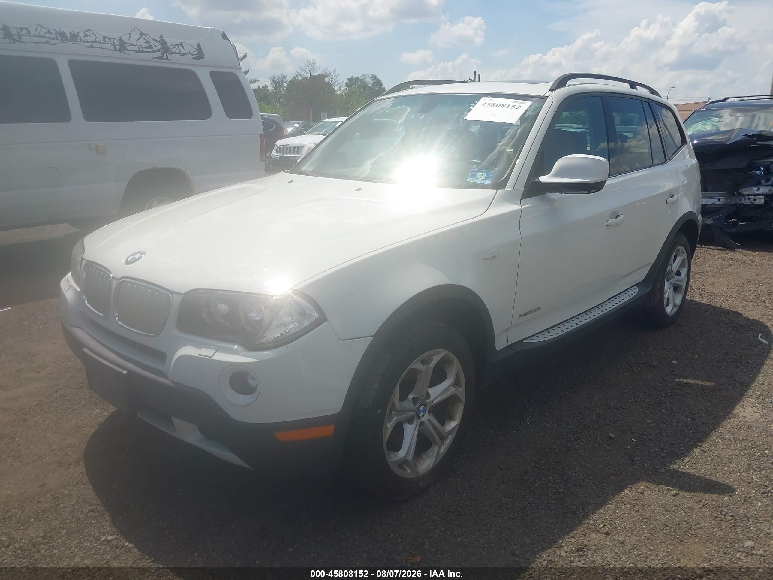 2010 Bmw X3 Xdrive30i White vin: WBXPC9C43AWJ32759