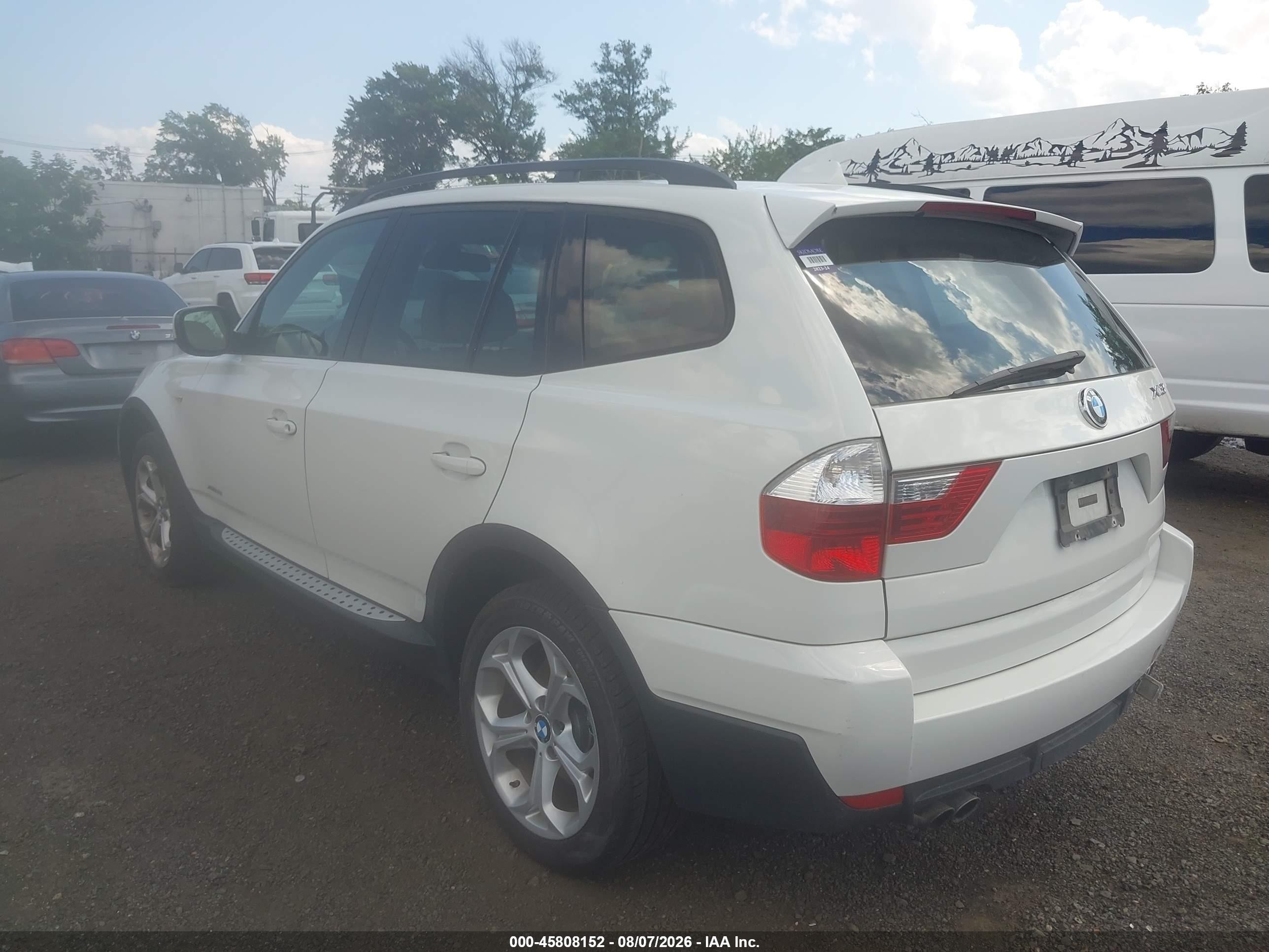2010 Bmw X3 Xdrive30i White vin: WBXPC9C43AWJ32759