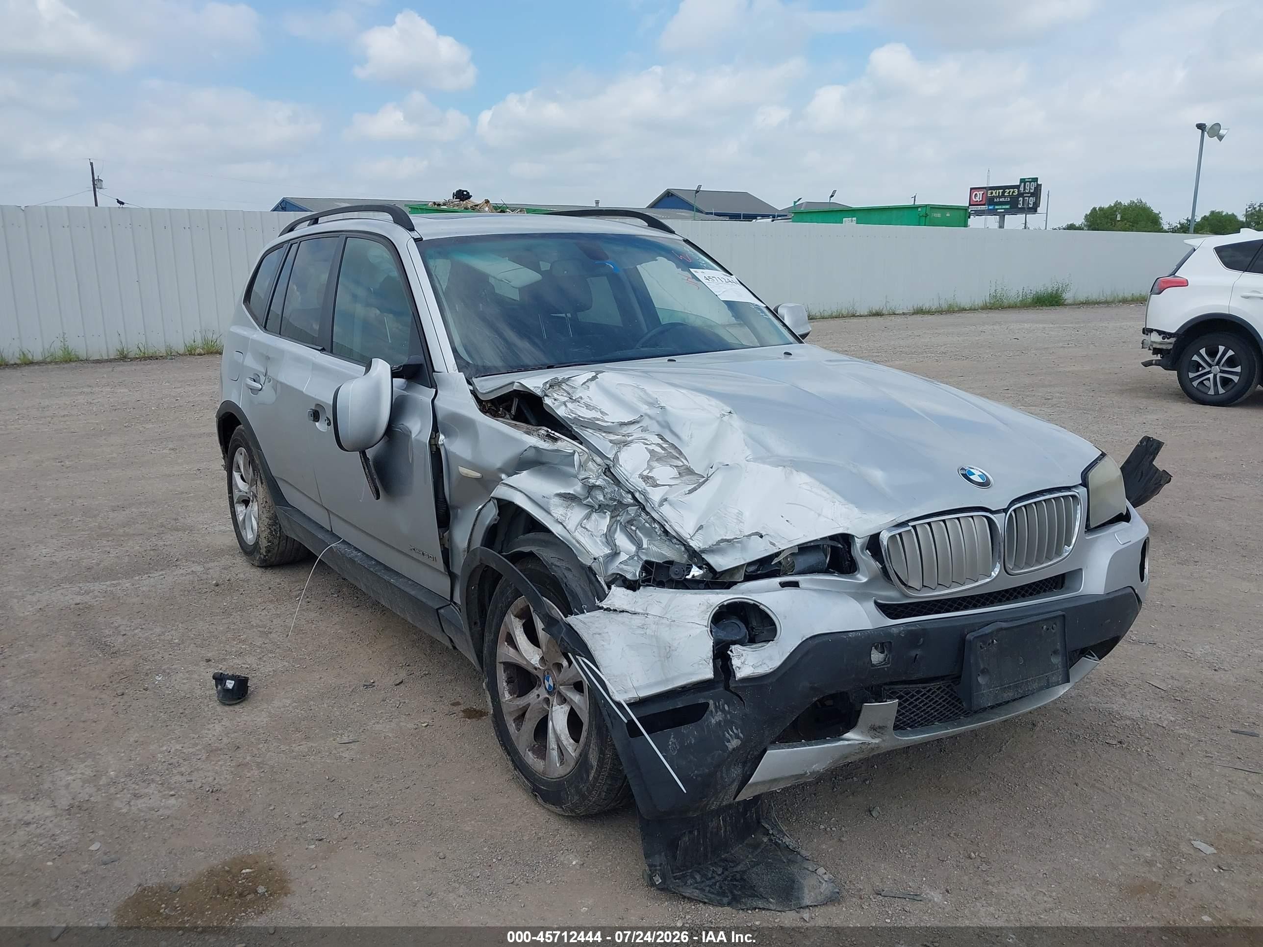2010 Bmw X3 Xdrive30i Silver vin: WBXPC9C43AWJ36066