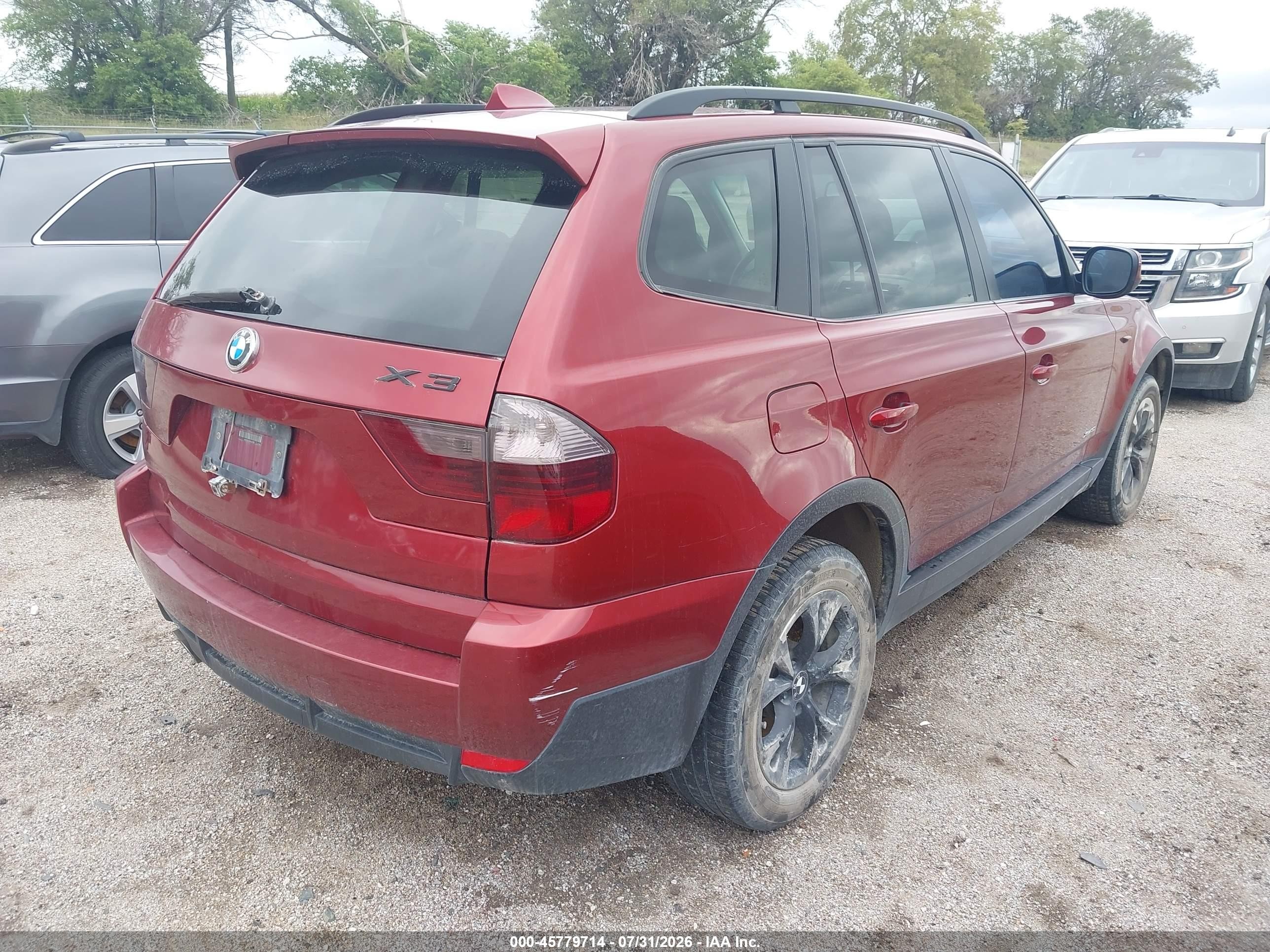 2010 Bmw X3 Xdrive30i Red vin: WBXPC9C44AWJ33063