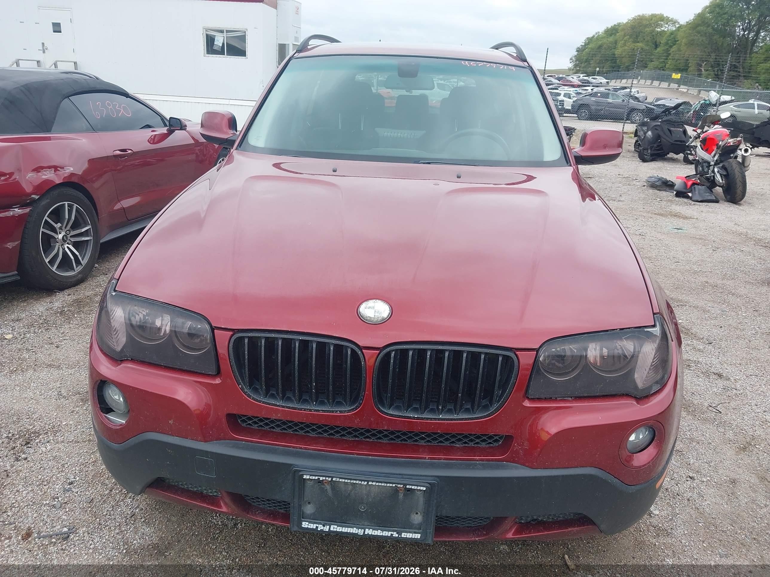 2010 Bmw X3 Xdrive30i Red vin: WBXPC9C44AWJ33063