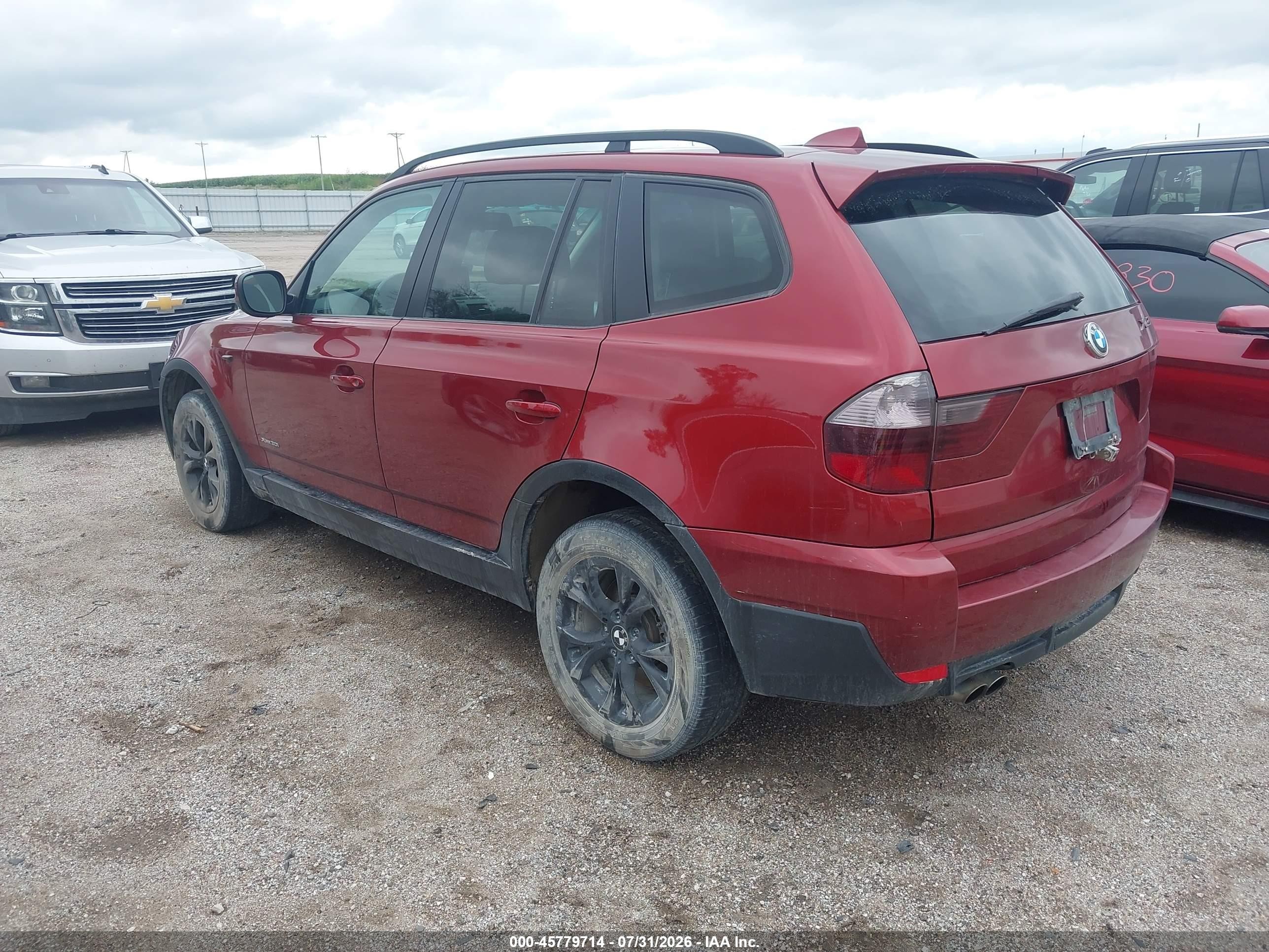 2010 Bmw X3 Xdrive30i Red vin: WBXPC9C44AWJ33063