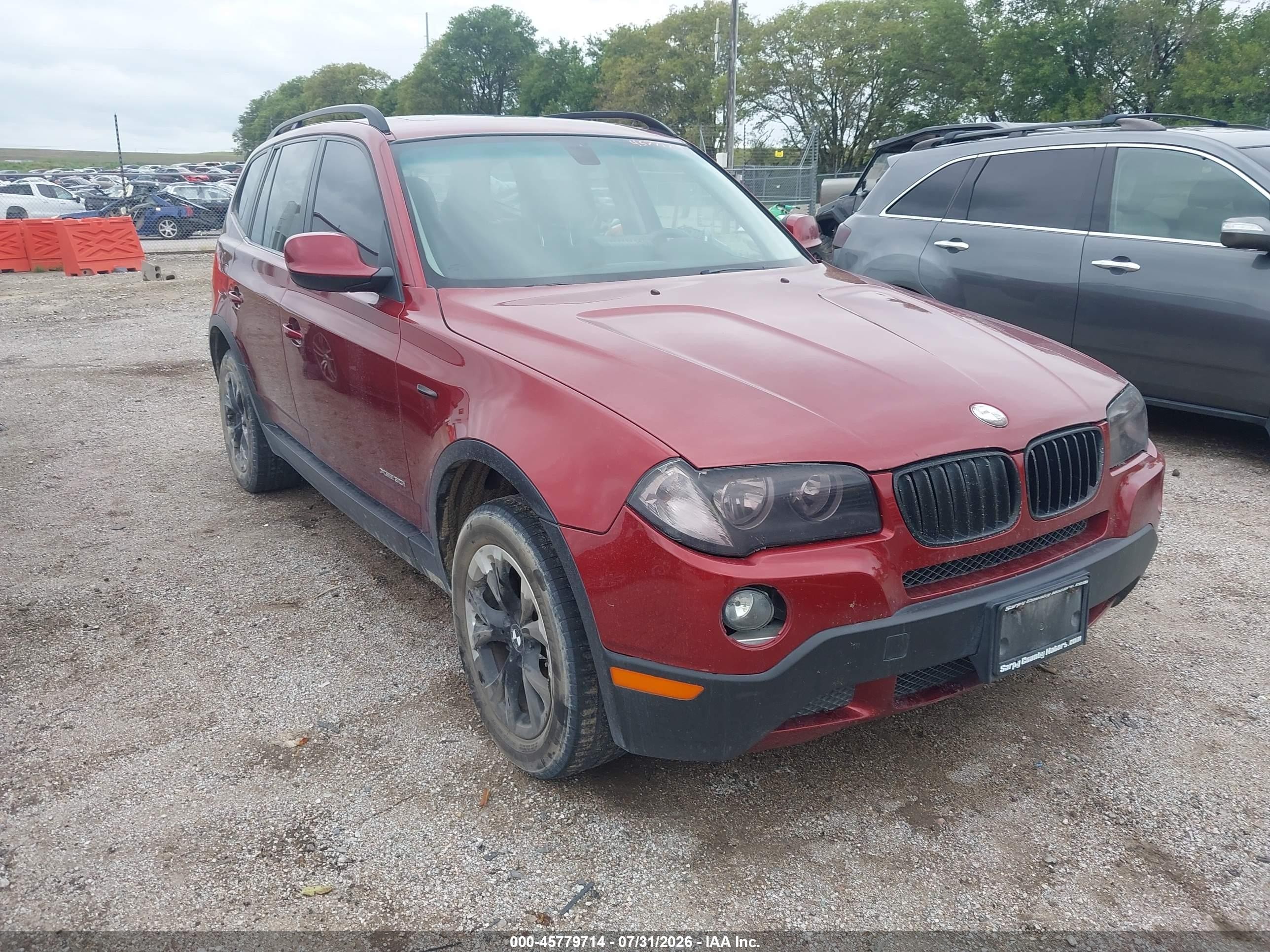 2010 Bmw X3 Xdrive30i Red vin: WBXPC9C44AWJ33063