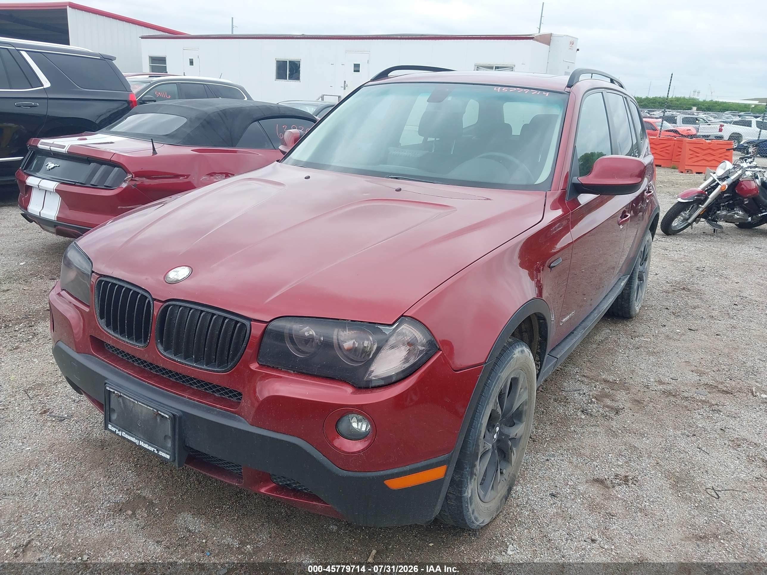 2010 Bmw X3 Xdrive30i Red vin: WBXPC9C44AWJ33063