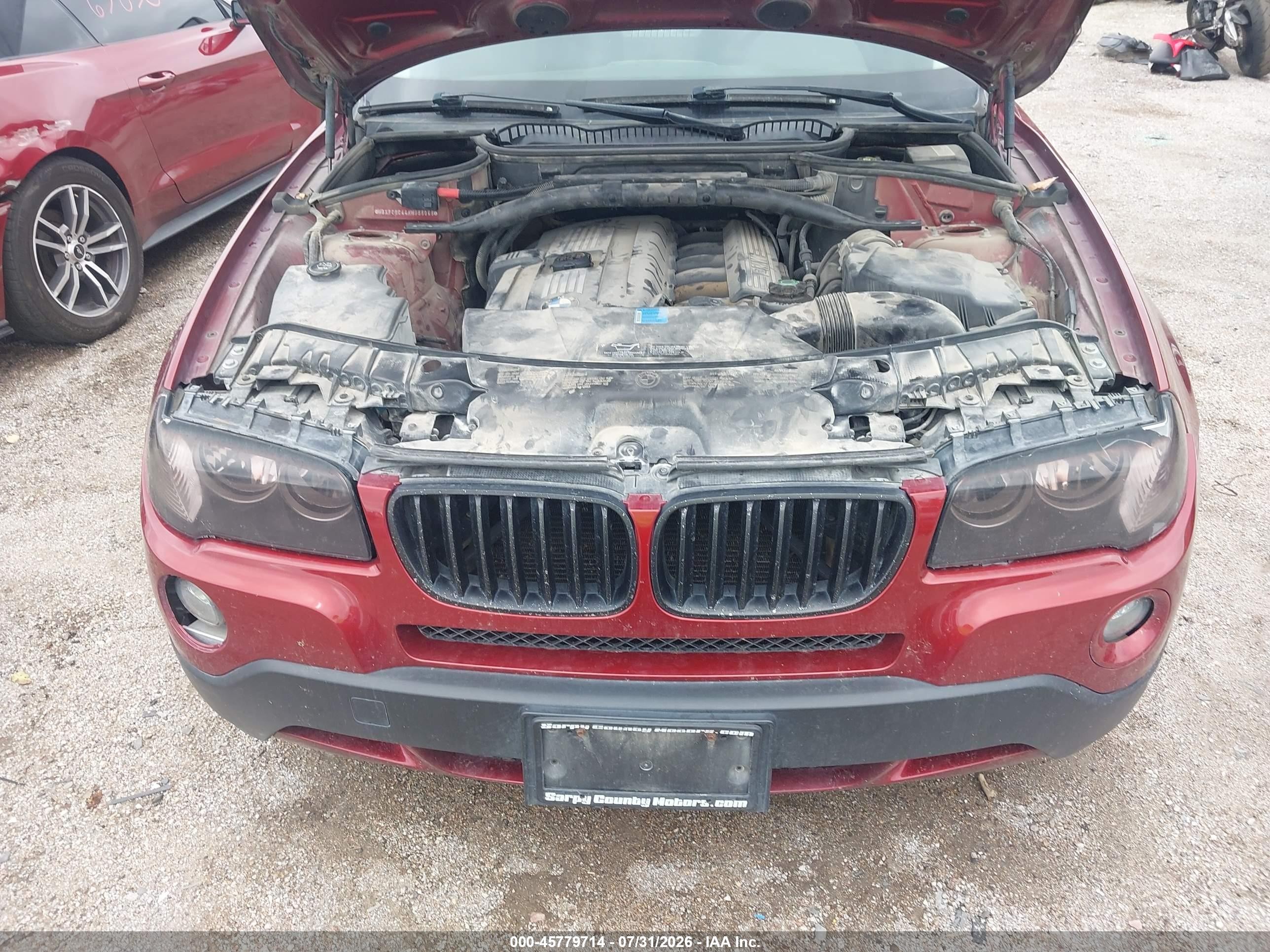 2010 Bmw X3 Xdrive30i Red vin: WBXPC9C44AWJ33063
