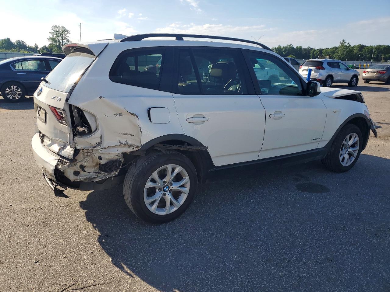 2010 Bmw X3 Xdrive30i White vin: WBXPC9C44AWJ36013