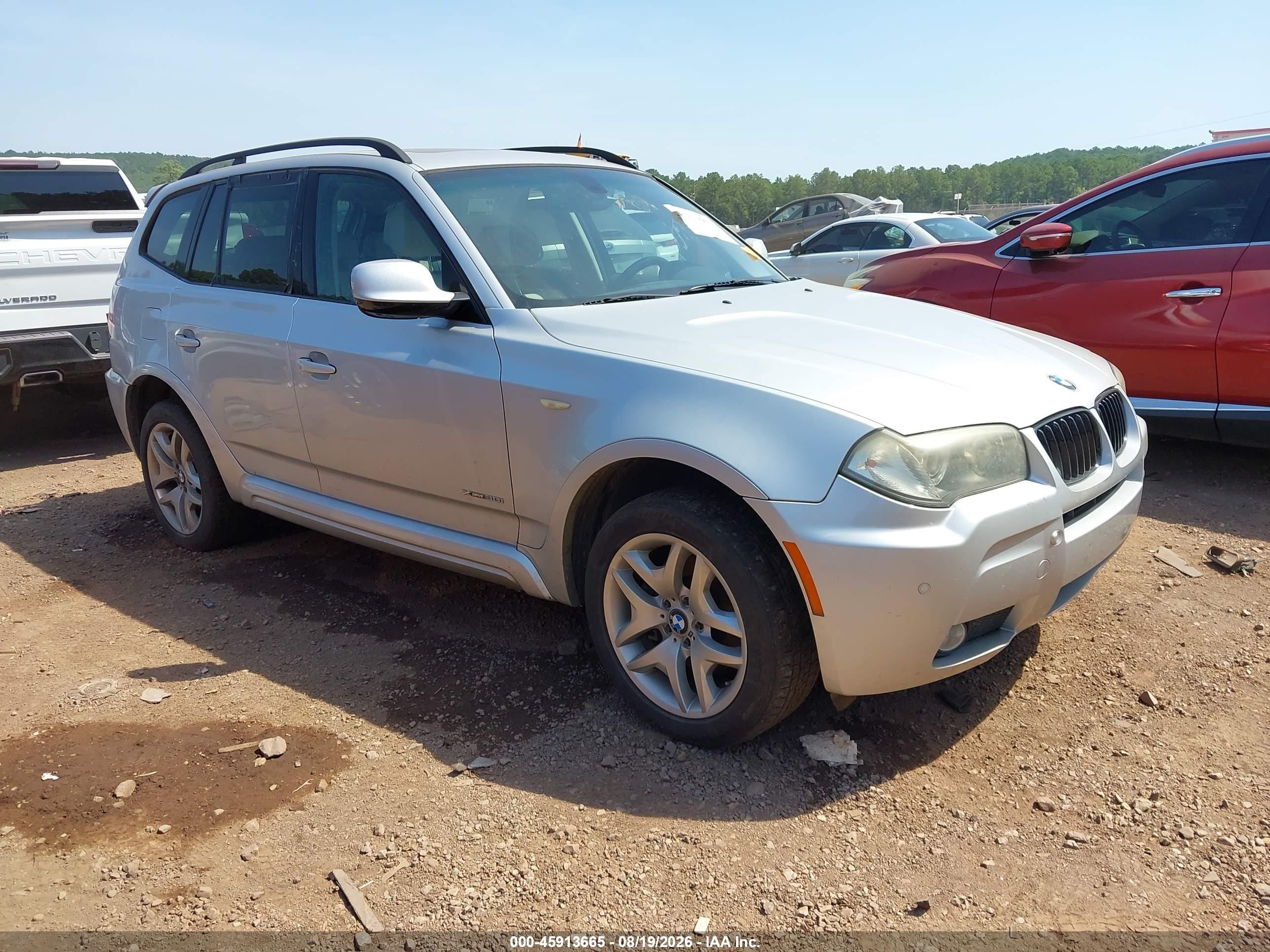 2010 Bmw X3 Xdrive30i Silver vin: WBXPC9C44AWJ38876