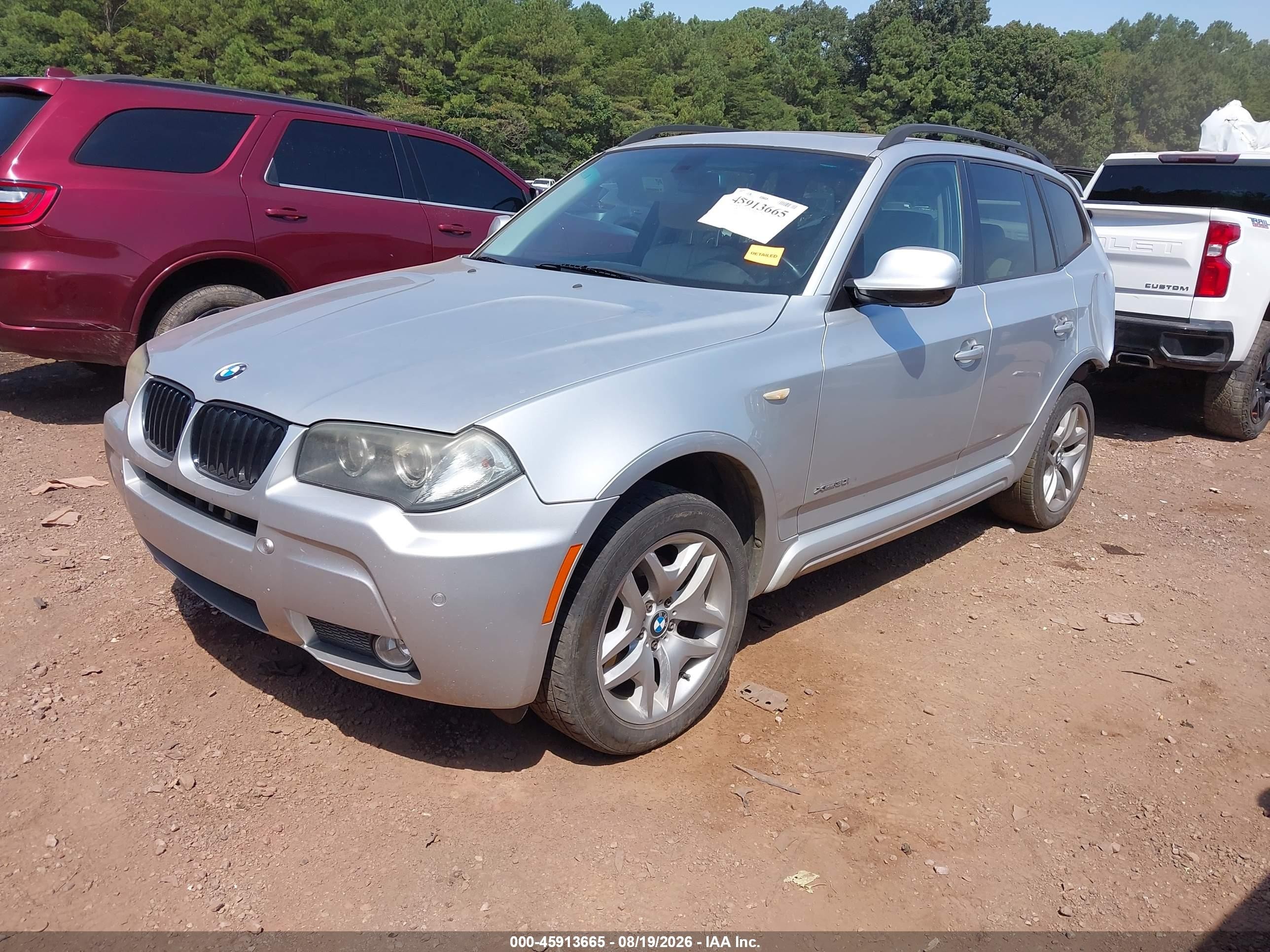 2010 Bmw X3 Xdrive30i Silver vin: WBXPC9C44AWJ38876