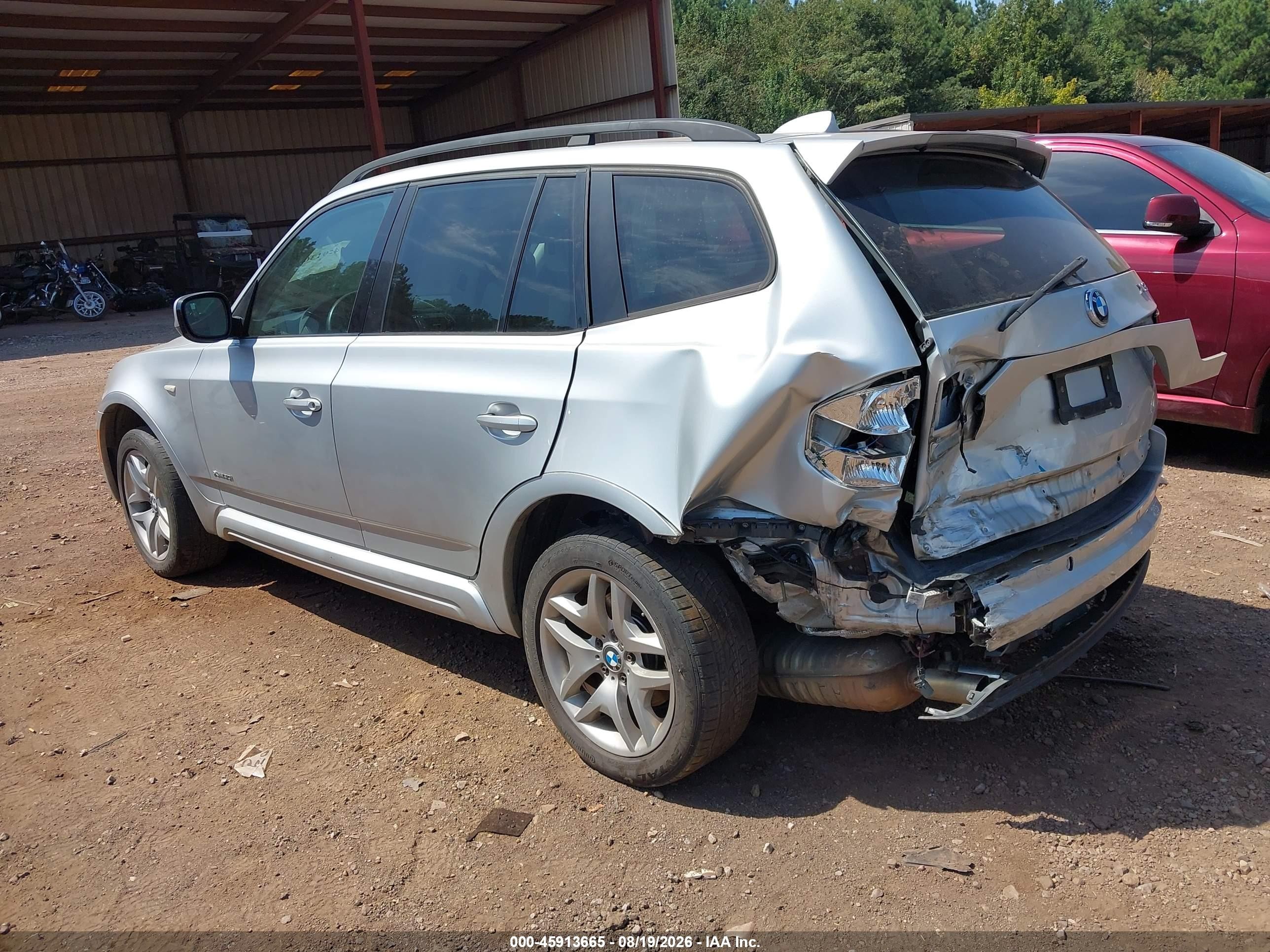2010 Bmw X3 Xdrive30i Silver vin: WBXPC9C44AWJ38876