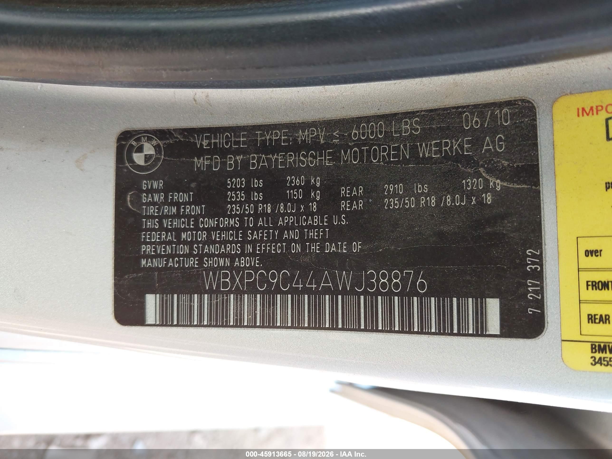 2010 Bmw X3 Xdrive30i Silver vin: WBXPC9C44AWJ38876