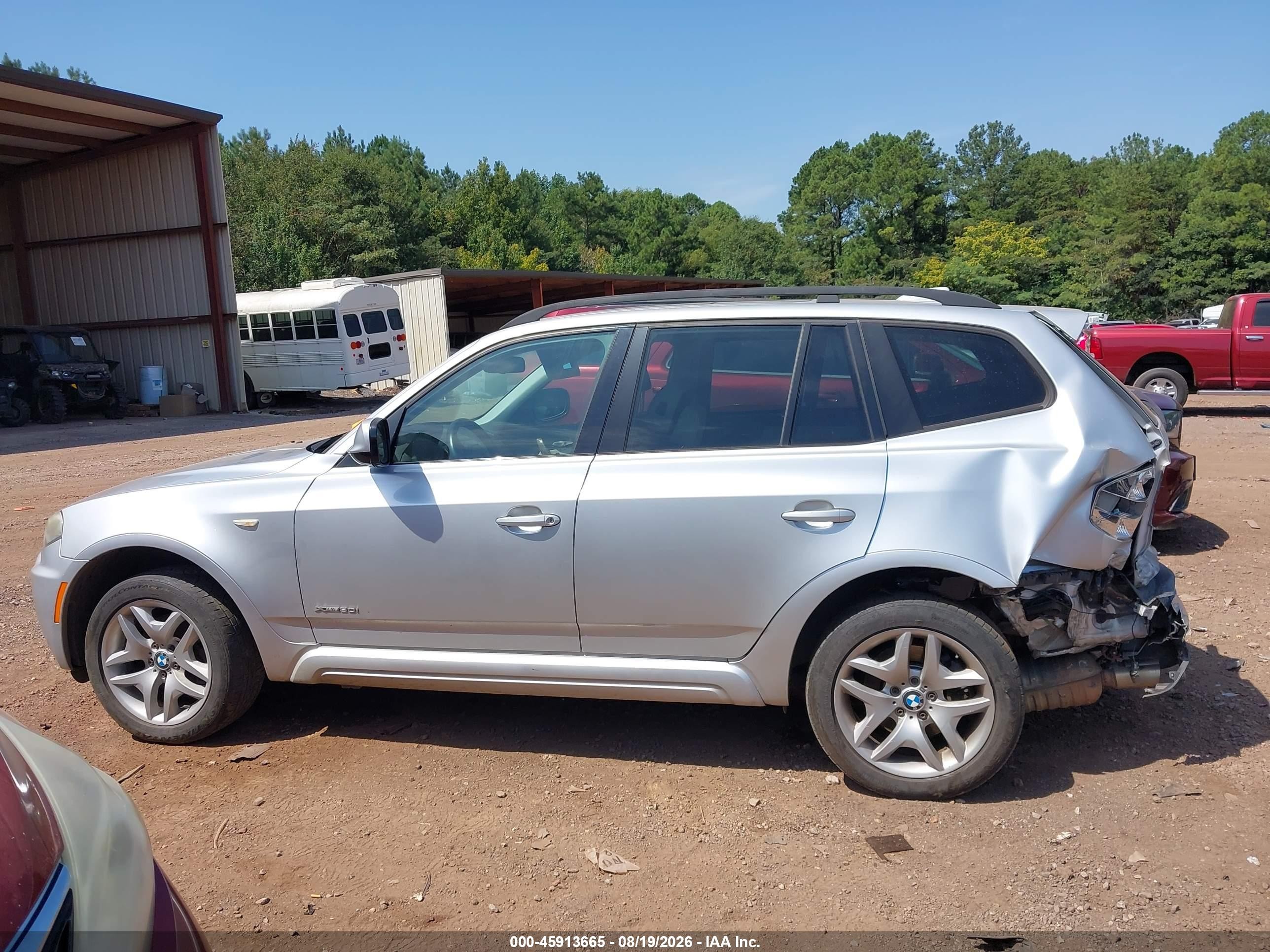2010 Bmw X3 Xdrive30i Silver vin: WBXPC9C44AWJ38876