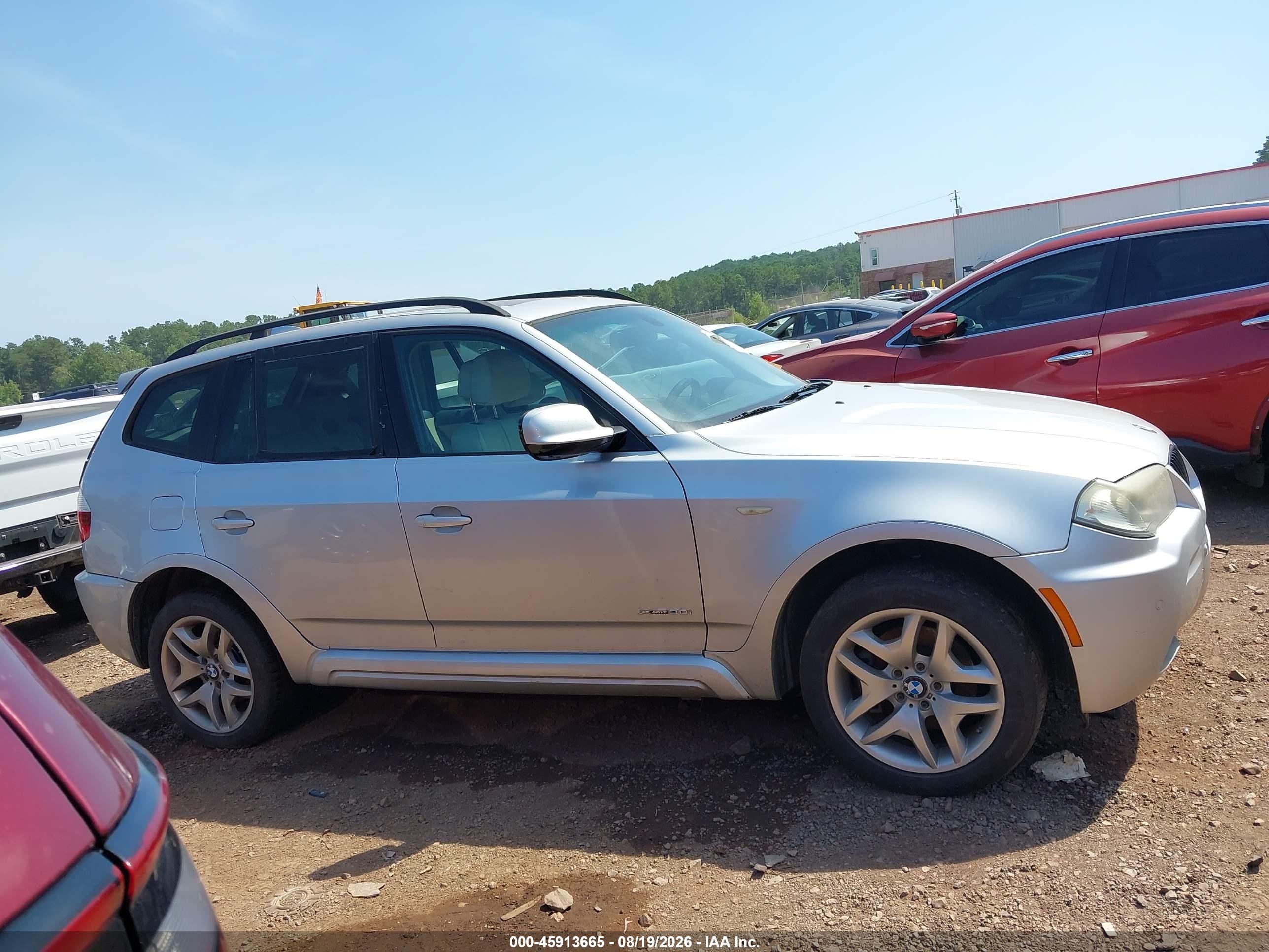 2010 Bmw X3 Xdrive30i Silver vin: WBXPC9C44AWJ38876