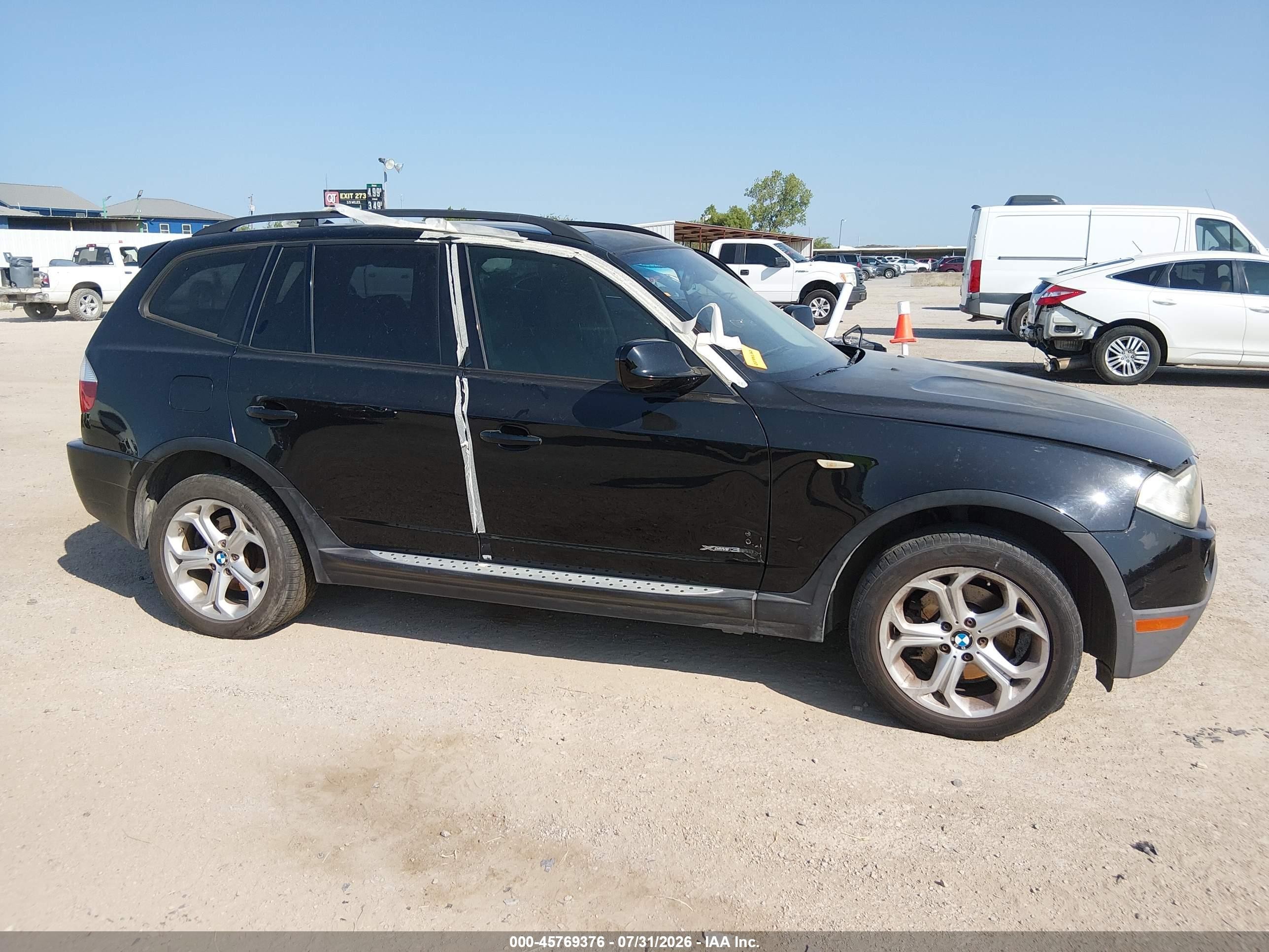 2010 Bmw X3 Xdrive30i Black vin: WBXPC9C45AWJ33881