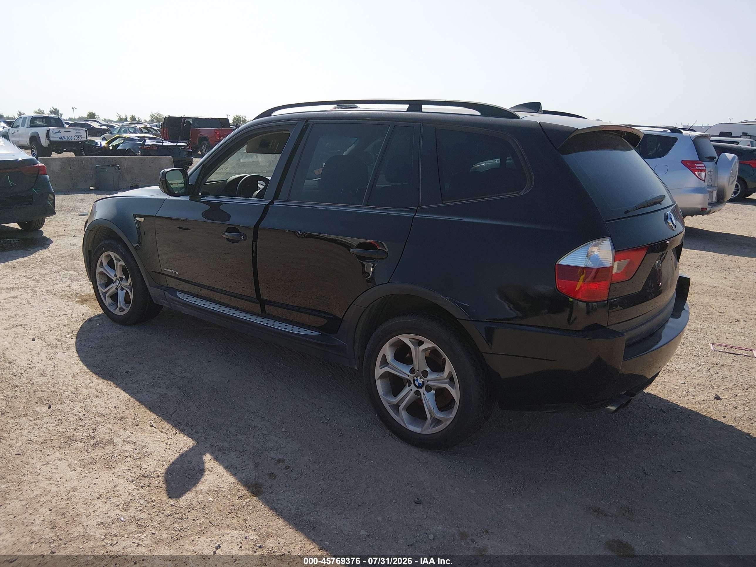 2010 Bmw X3 Xdrive30i Black vin: WBXPC9C45AWJ33881